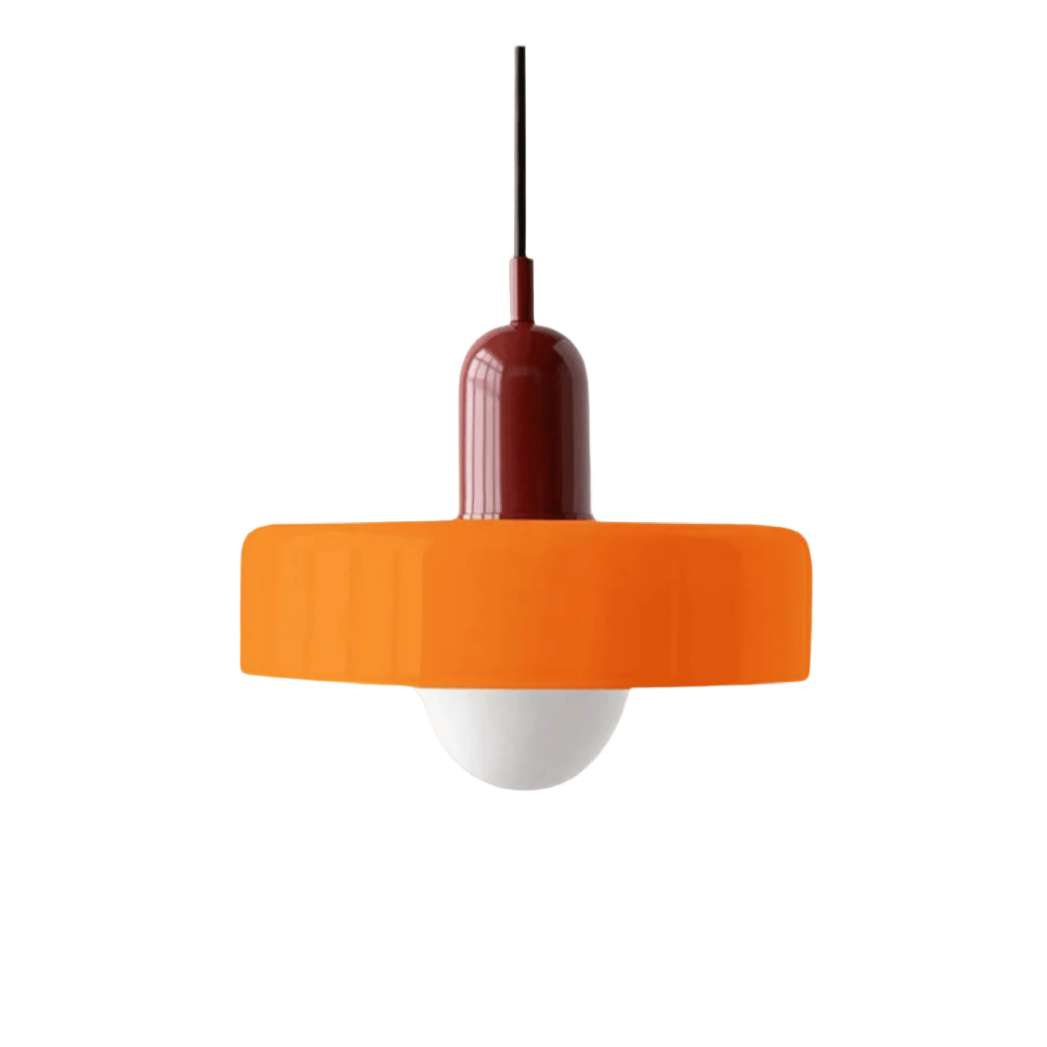 Nordic Bauhaus Glass Pendant Light for Dining Room, Orange & Red, Ceiling Fixtures, Glödra Retro