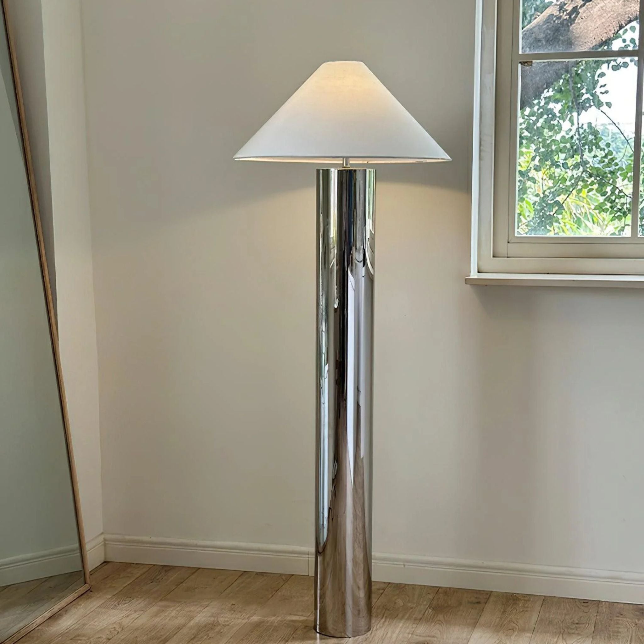 Modern Stainless Steel Floor Lamp — Nordic Design, Lamps, Glödra Sculptural