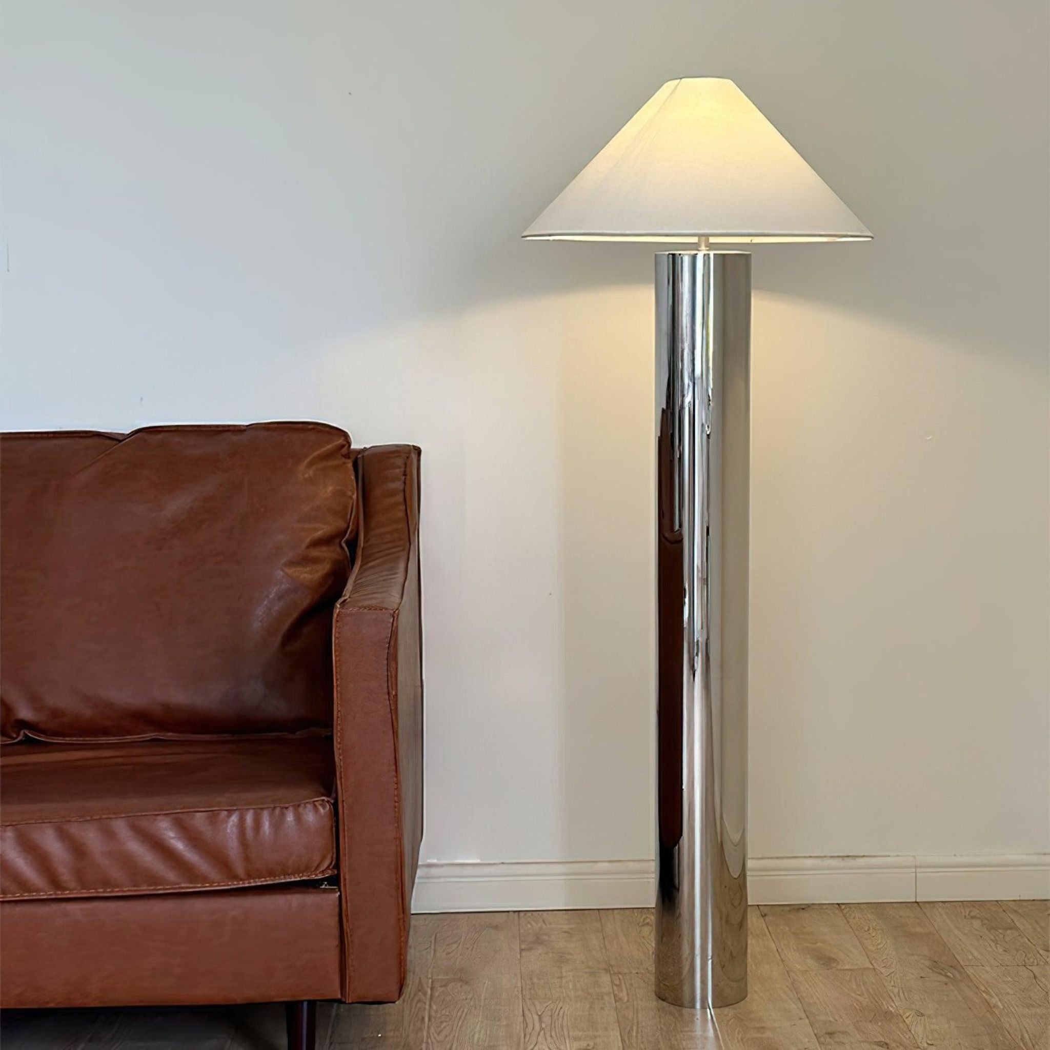 Modern Stainless Steel Floor Lamp — Nordic Design, Lamps, Glödra Sculptural