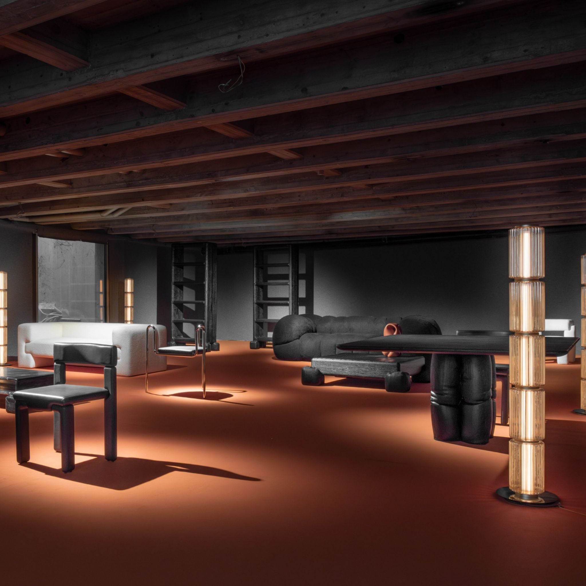 Smoked Glass Floor Lamp Nordic Design LED Included, Lamps, Glödva Smoke with Remote