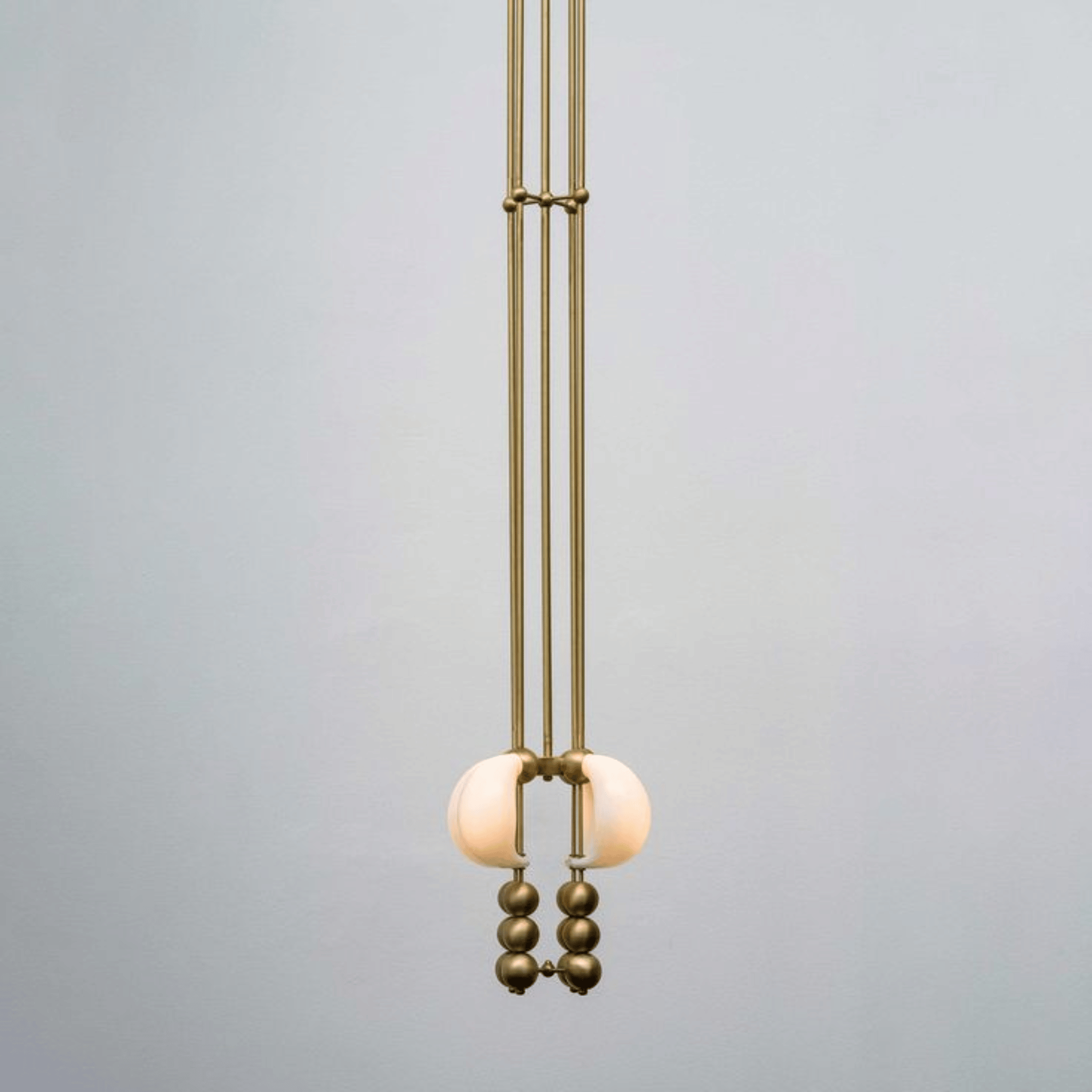 Gold Chrome LED Luxury Hanging Pendant Light Skonne, Ceiling Fixtures, Glödvik Polished
