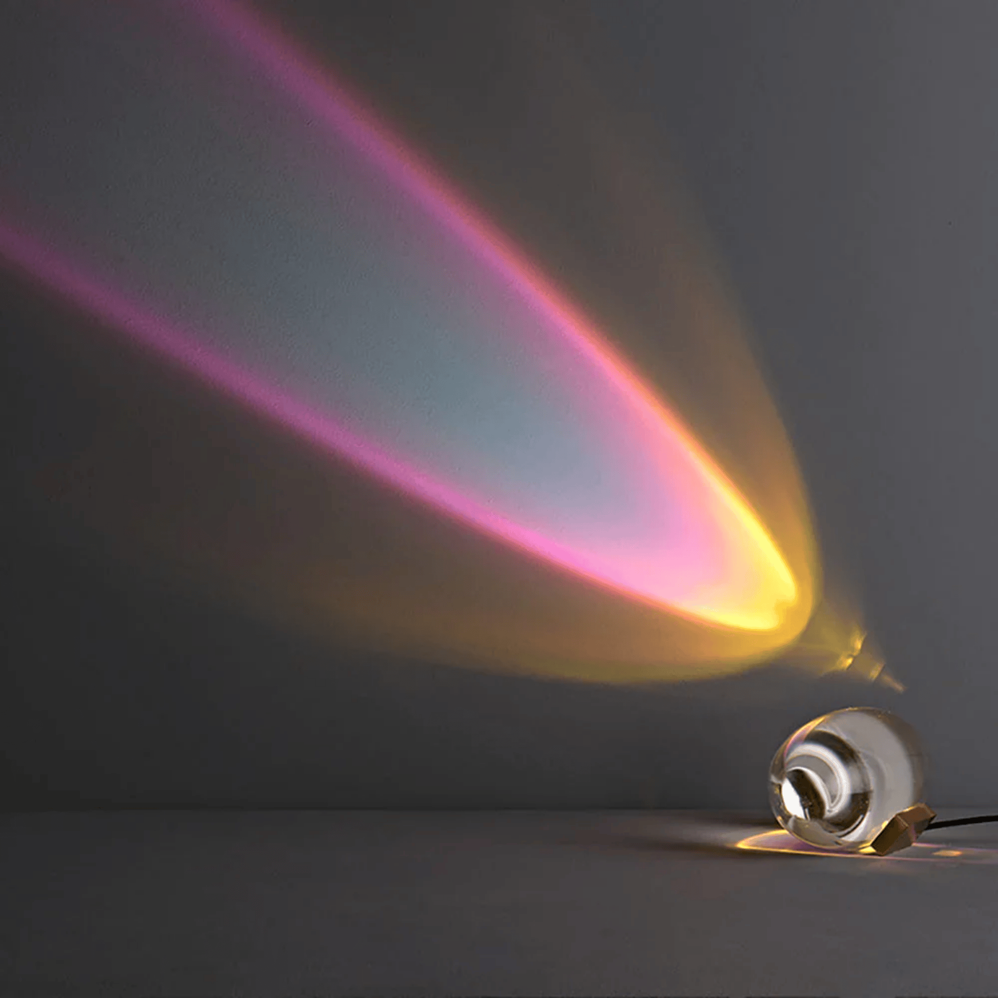 Glöra Crystal LED Table Lamp for Desk or Nightstand, Lamps, with Color Glow