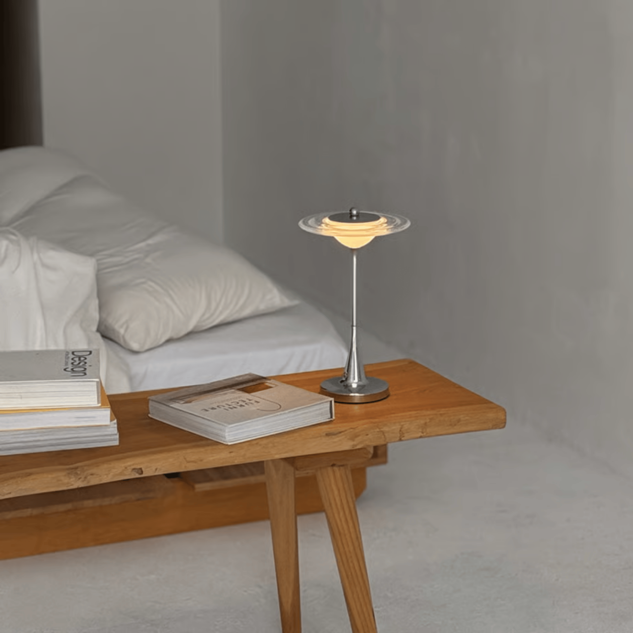 Glöra Nordic Minimalist Rechargeable LED Table Lamp, Lamps, Dimmable Touch