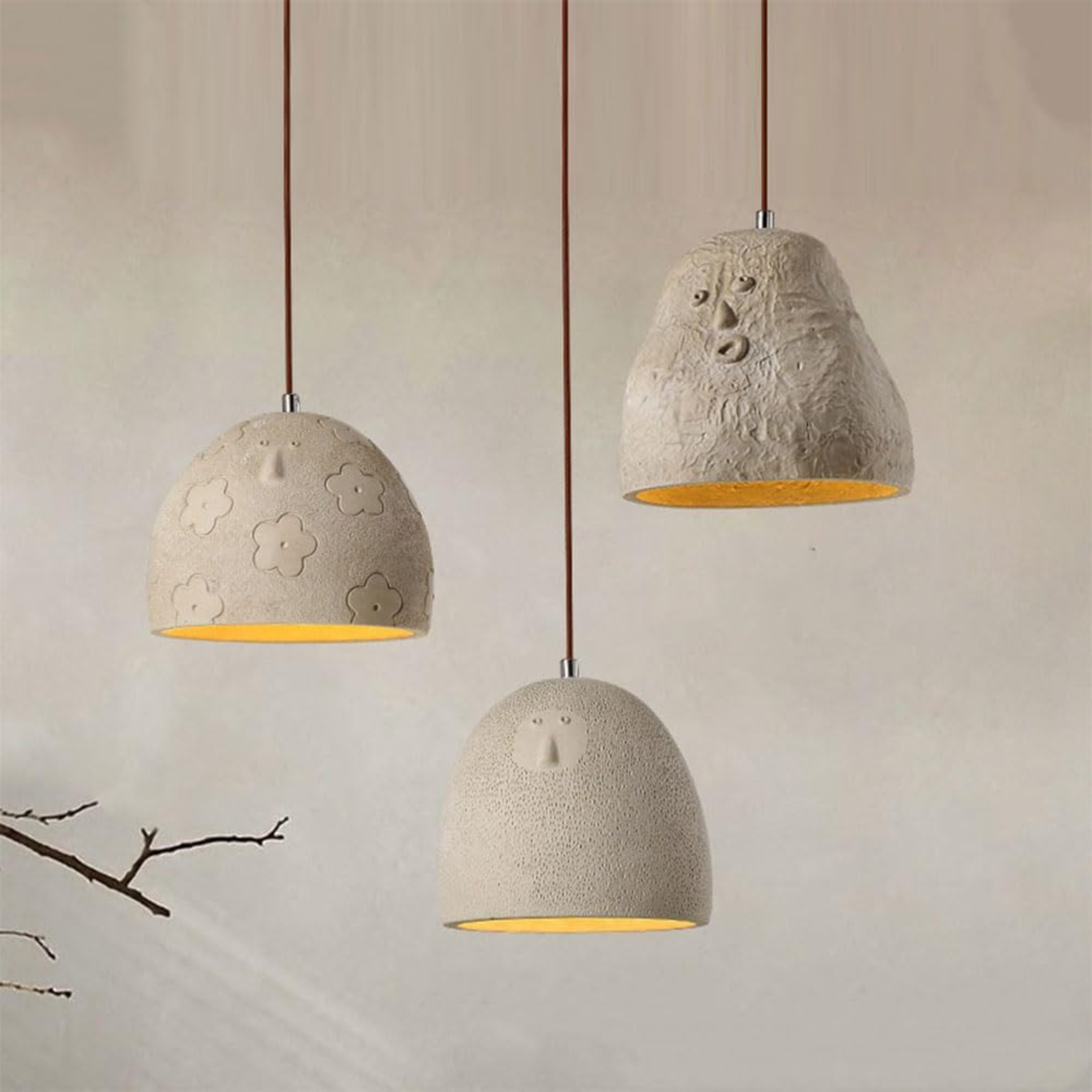Wabi-Sabi Resin Pendant Light — Nordic Home Decor, Hikari, Ceiling Fixtures, Glöra Japanese