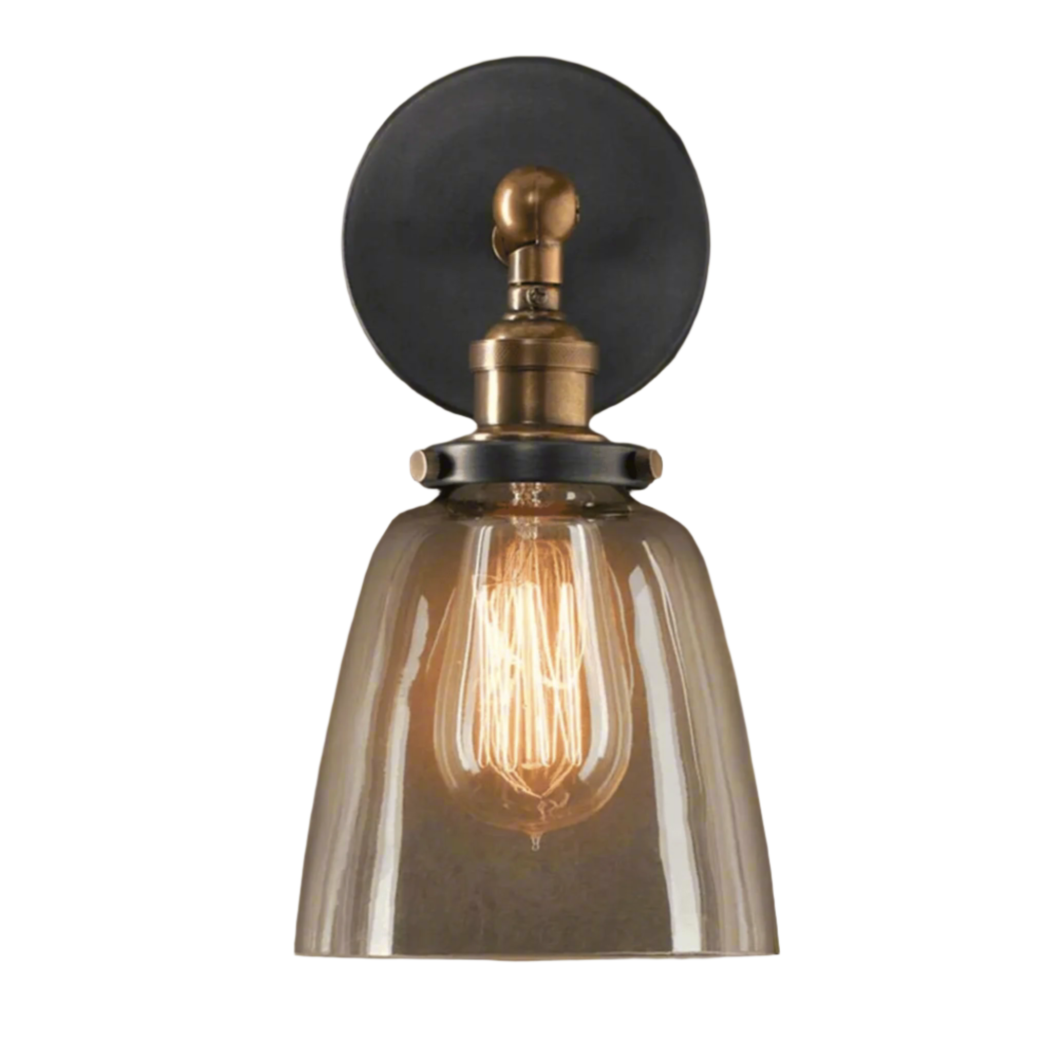Glova Industrial Glass Wall Sconce - Ambient Light, Cone-shaped, Fixtures, Retro for Modern Homes