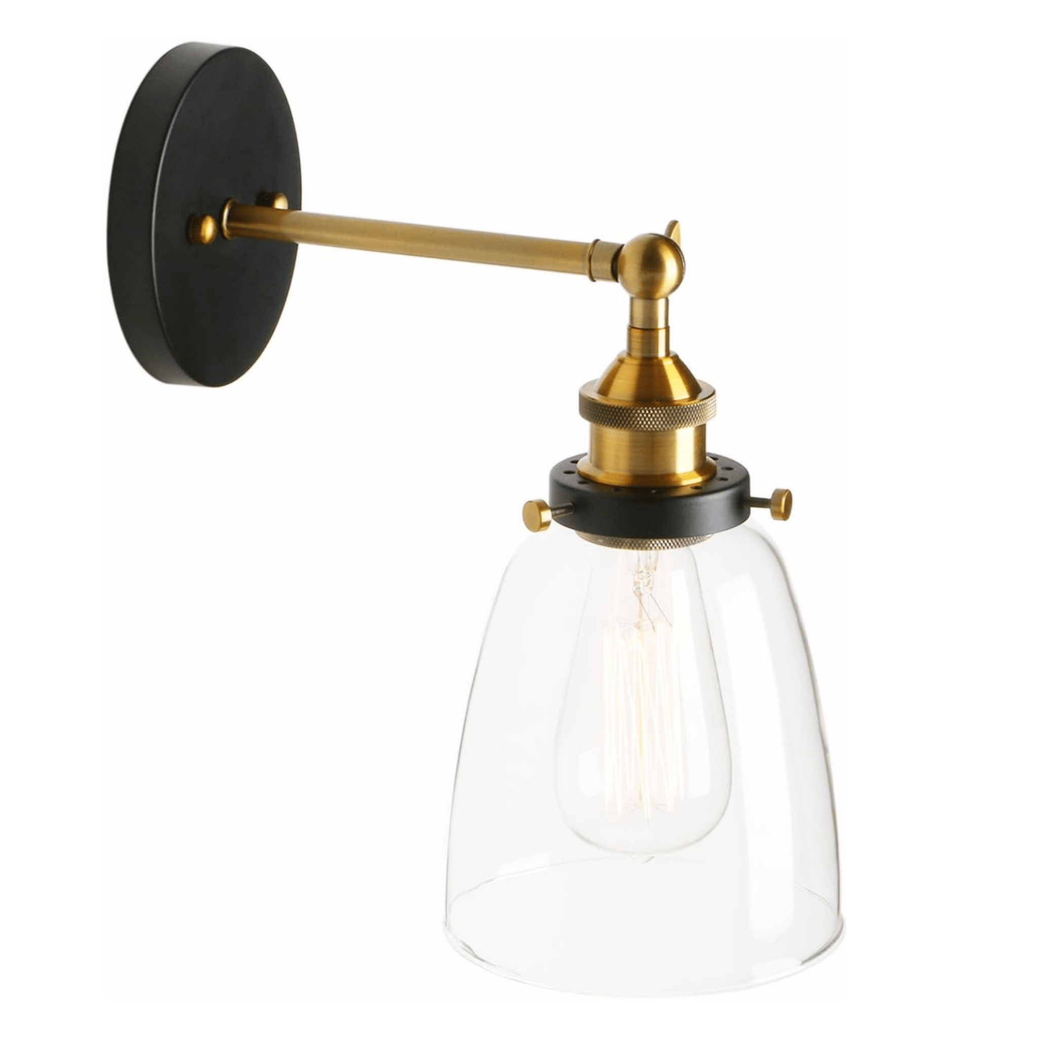 Glova Industrial Glass Wall Sconce - Ambient Light, Fixtures, Retro for Modern Homes