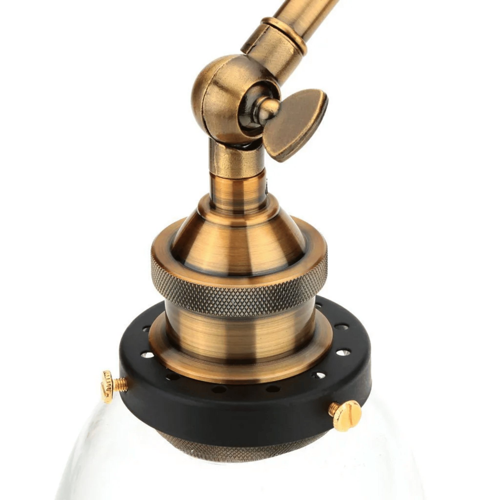 Glova Industrial Glass Wall Sconce - Ambient Light, Rounded-shaped, Fixtures, Retro for Modern Homes