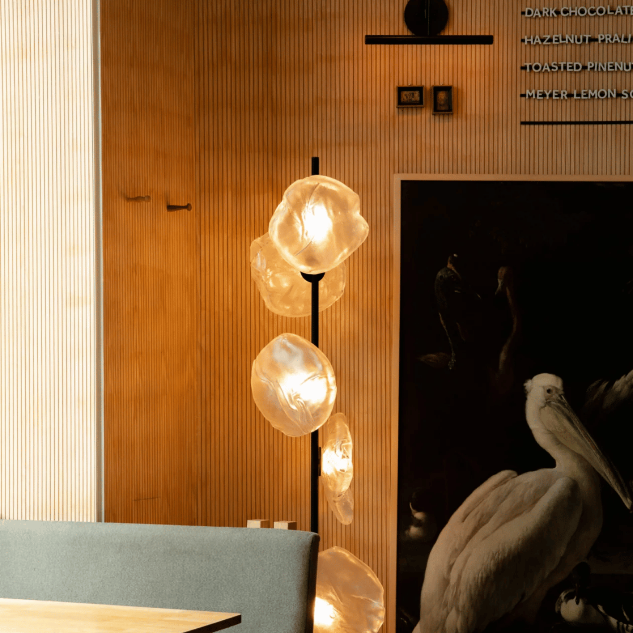 Glovar Artistic Glass Floor Lamp – Warm LED Light, Lamps, Sculptural for Living Room