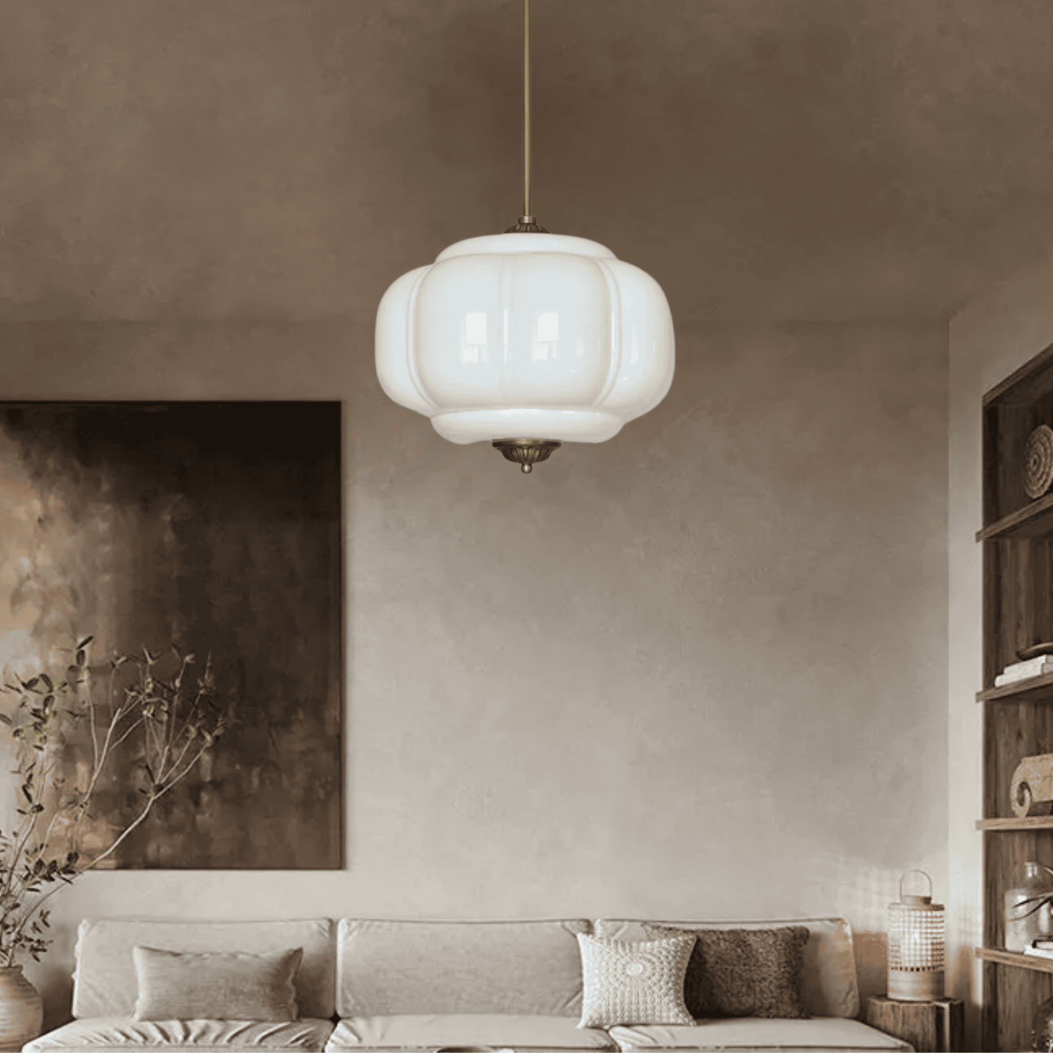 Nordic Vintage Glass Pendant Lamp for Dining Room, Ceiling Light Fixtures, Grönlia Elegant