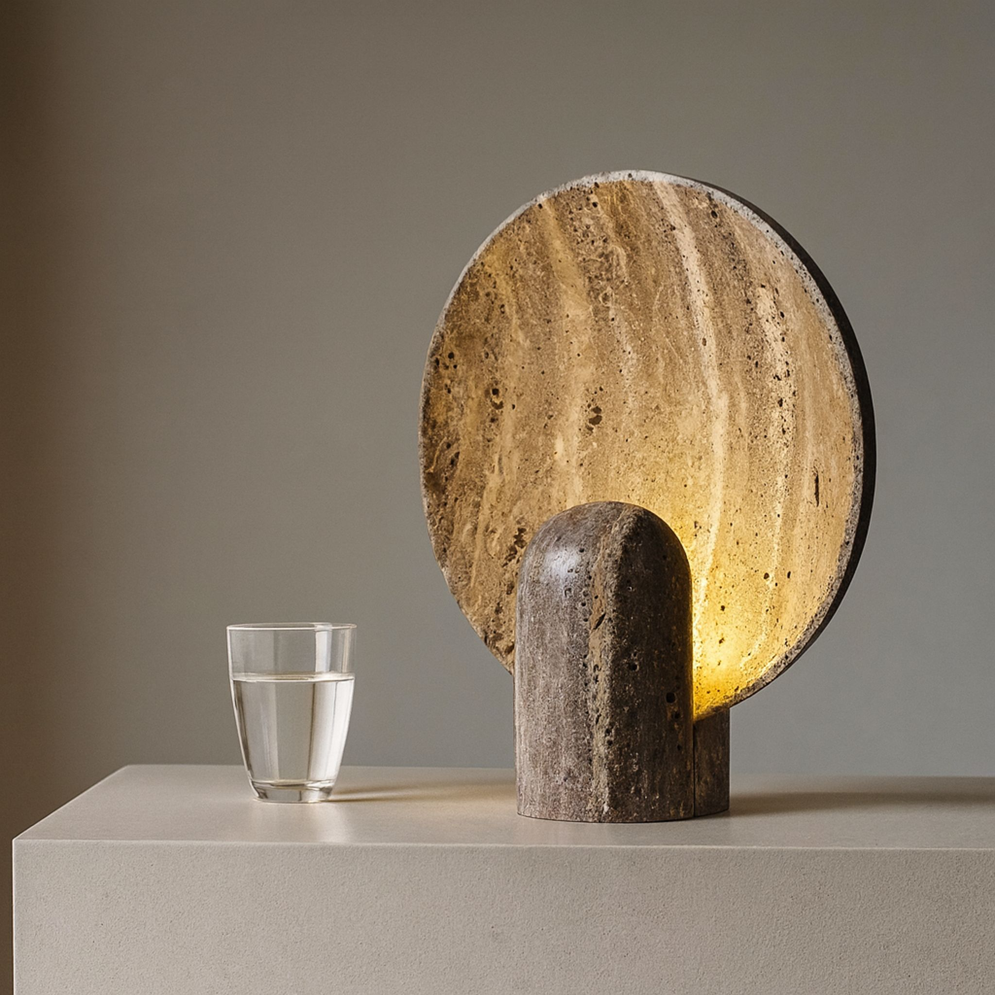 Grotta Stone Resin Table Lamp for Wabi-Sabi Decor, Lamps, Organic