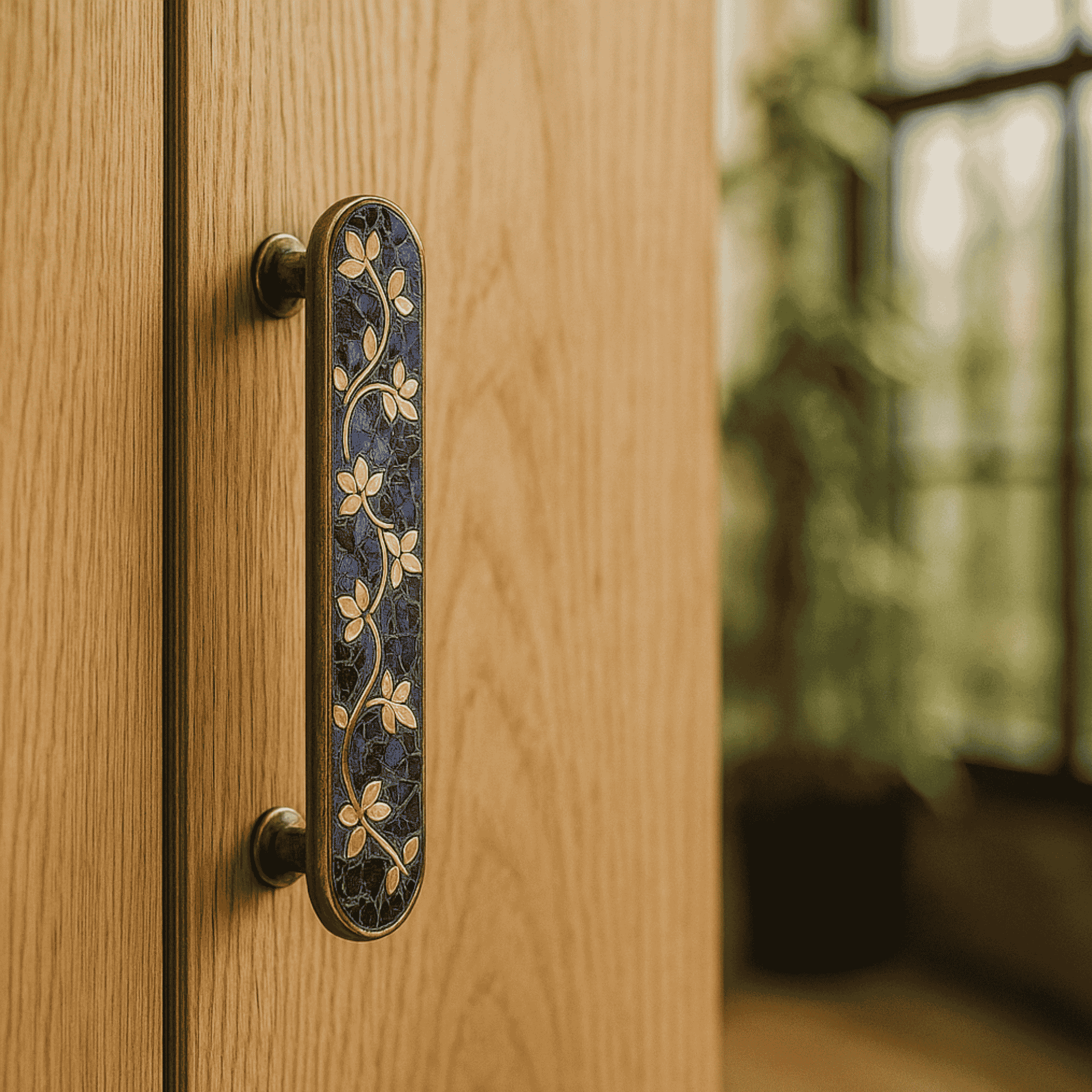 Grova Artisan Brass Cabinet Handle and Drawer Pull, A, Knobs & Handles