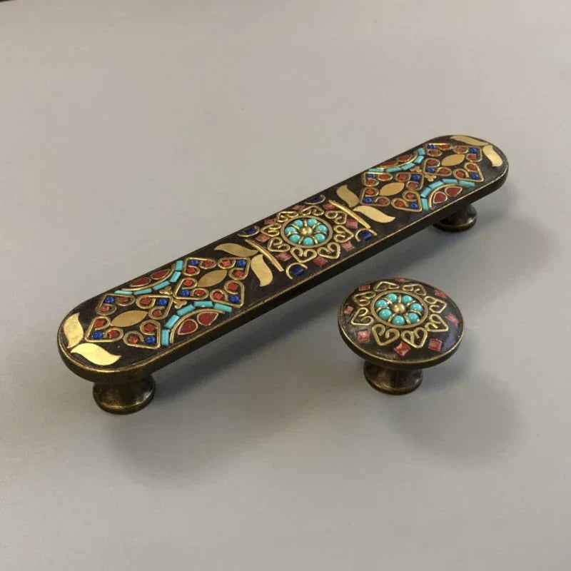 Grova Artisan Brass Cabinet Handle and Drawer Pull, Knobs & Handles