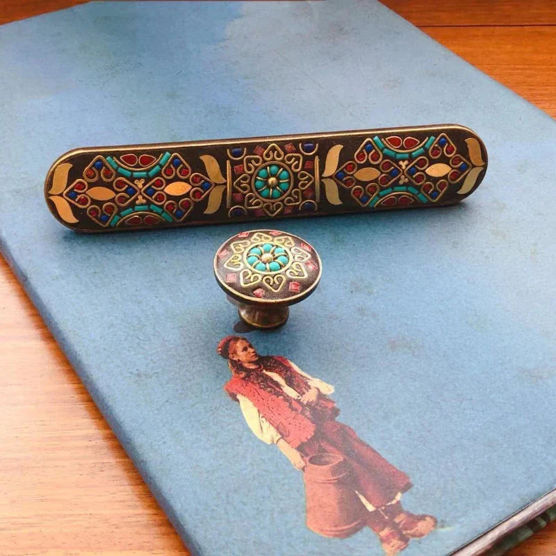 Grova Artisan Brass Cabinet Handle and Drawer Pull, Knobs & Handles