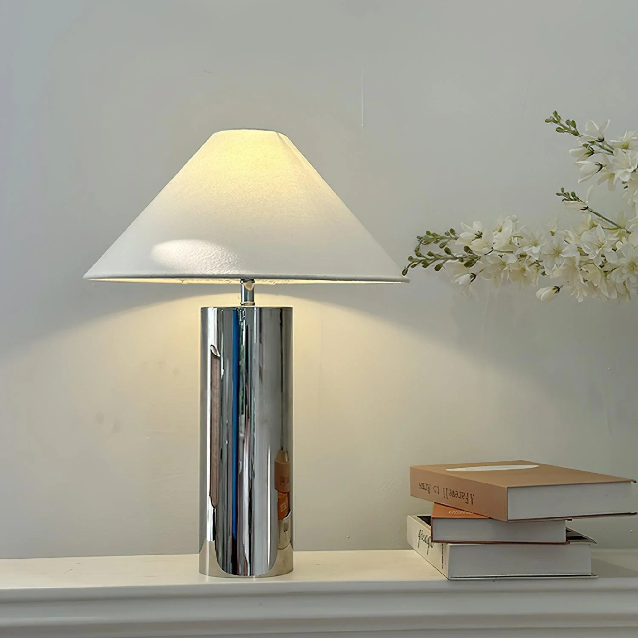 Modern Stainless Steel Table Lamp Sculptural Design, Lamps, Hattvik