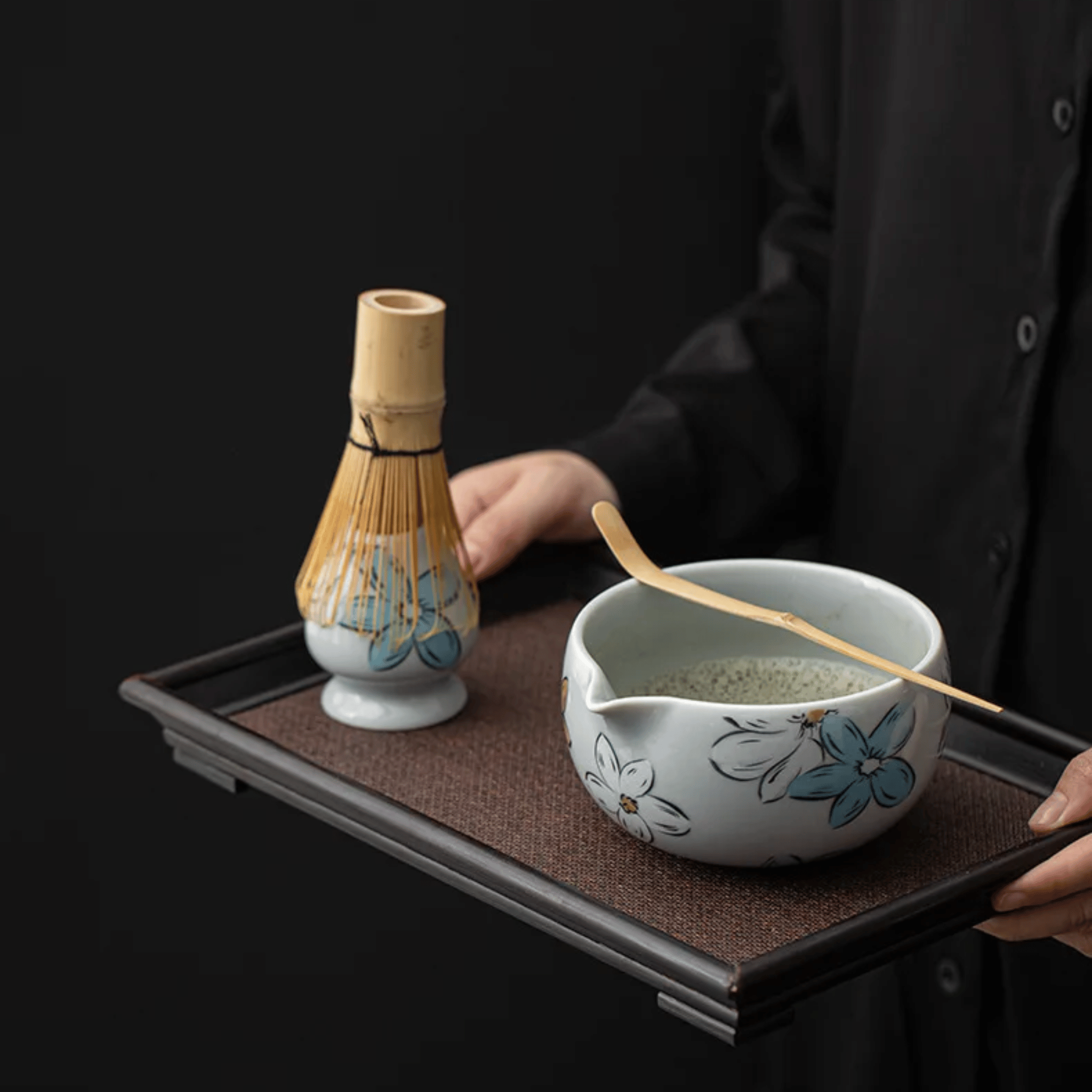 Hvisk Cherry Blossom Matcha Ceremony Set - 4 Piece, Tea Sets, Ceramic 4-Piece