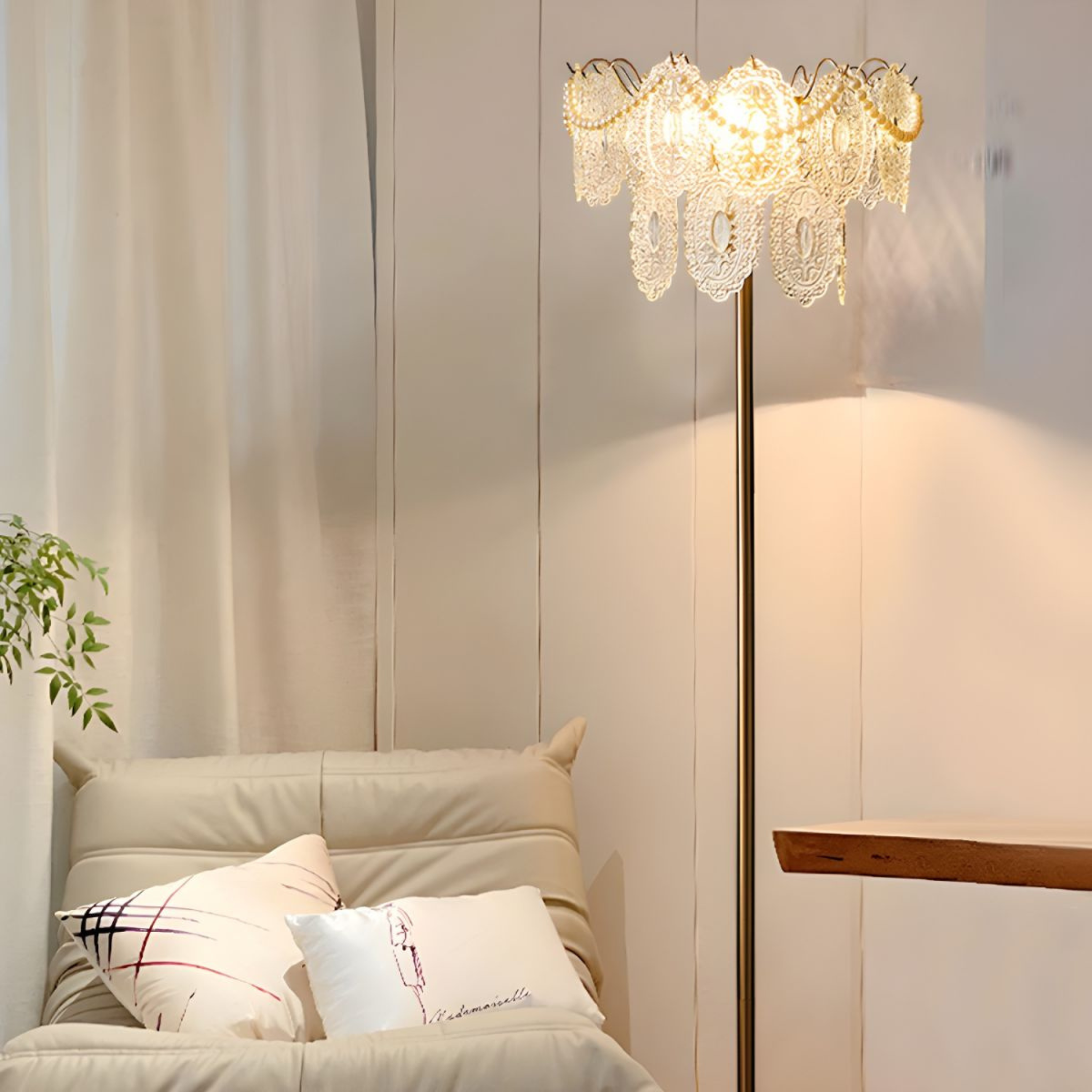 Nordic Crystal LED Floor Lamp Ambient Home Lighting, Lamps, Iseld for Living Room