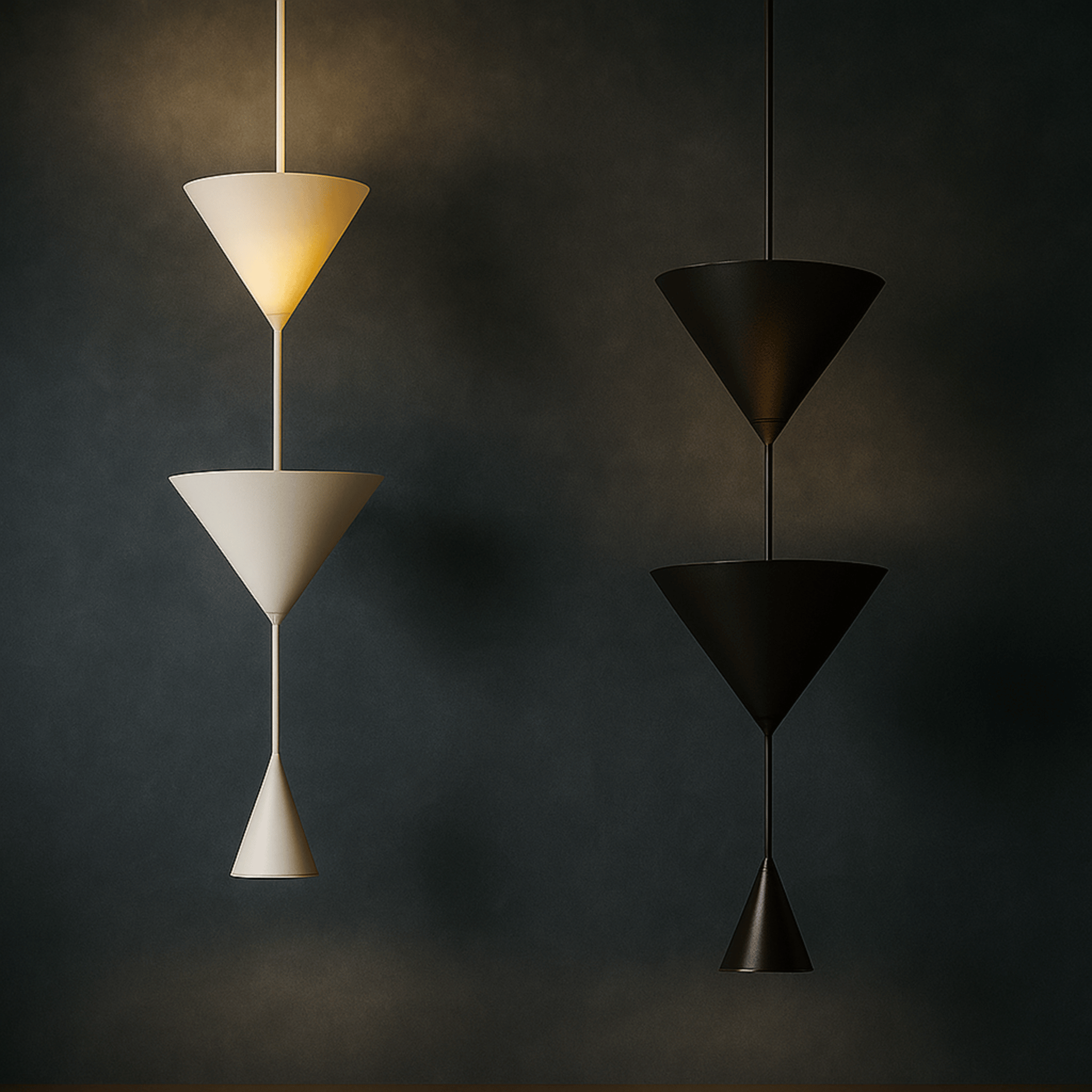 Kjella Modern Cone Pendant Light – 3 Heads Metal, Ceiling Fixtures, 3-Head
