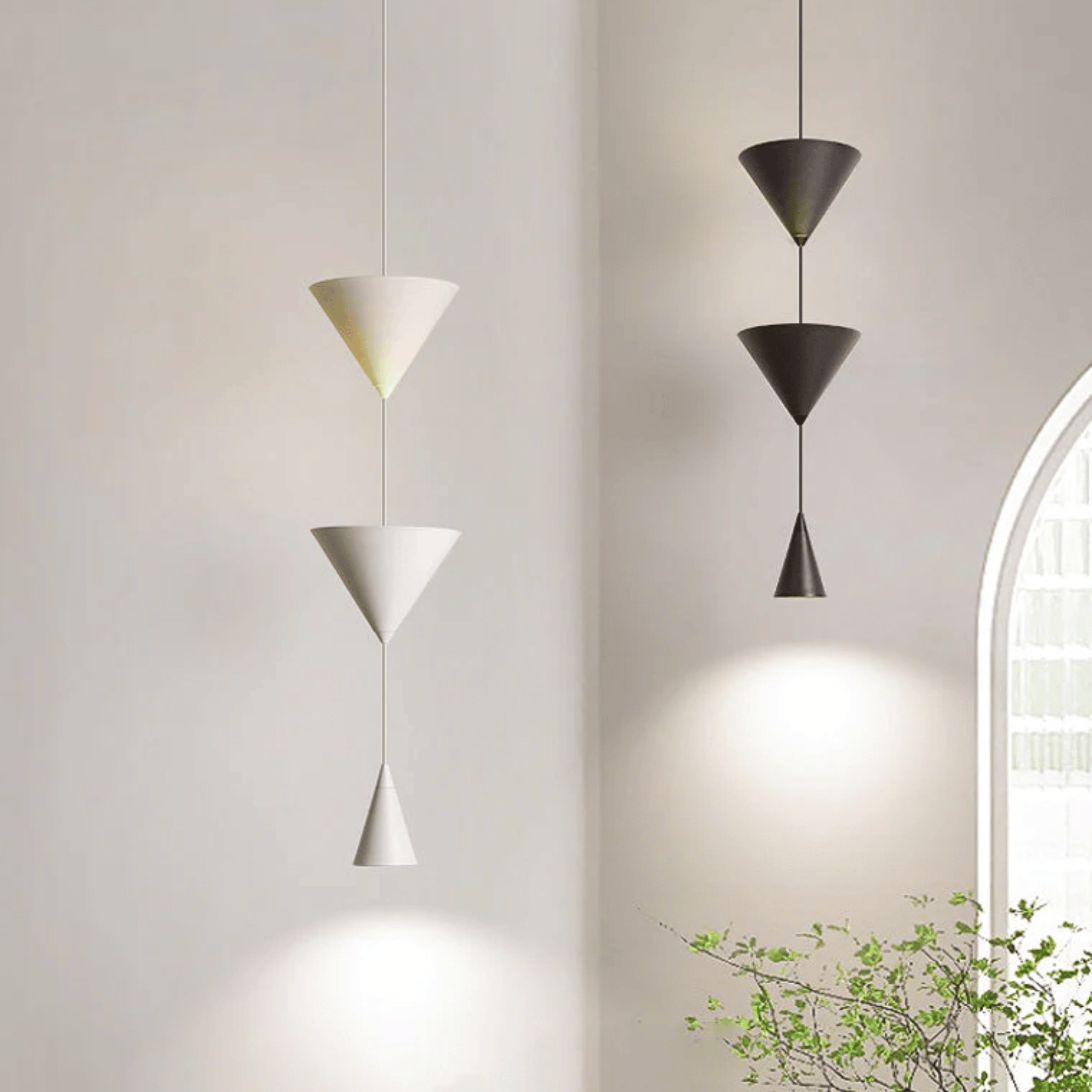 Kjella Modern Cone Pendant Light – 3 Heads Metal, Ceiling Fixtures, 3-Head