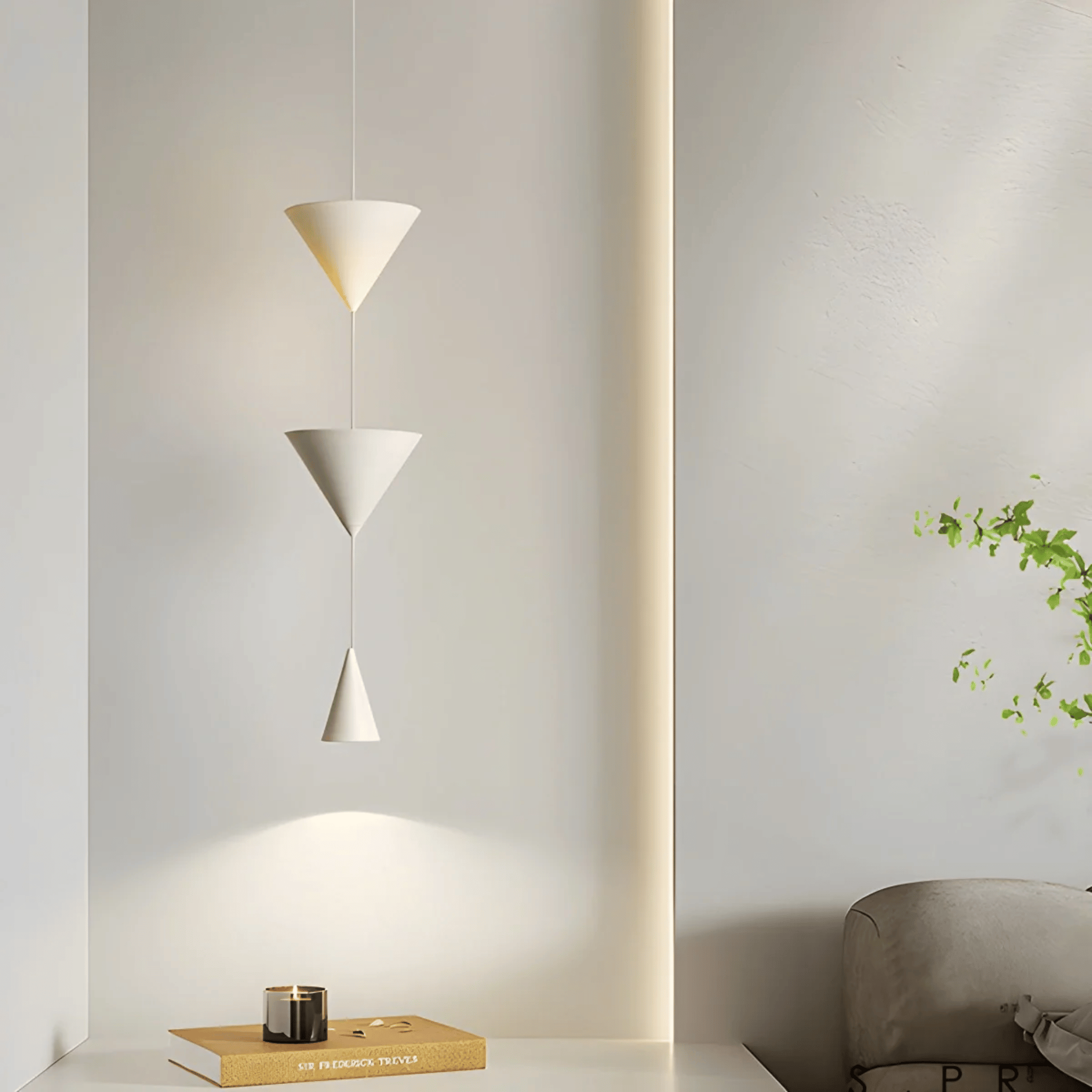 Kjella Modern Cone Pendant Light – 3 Heads Metal, Ceiling Fixtures, 3-Head