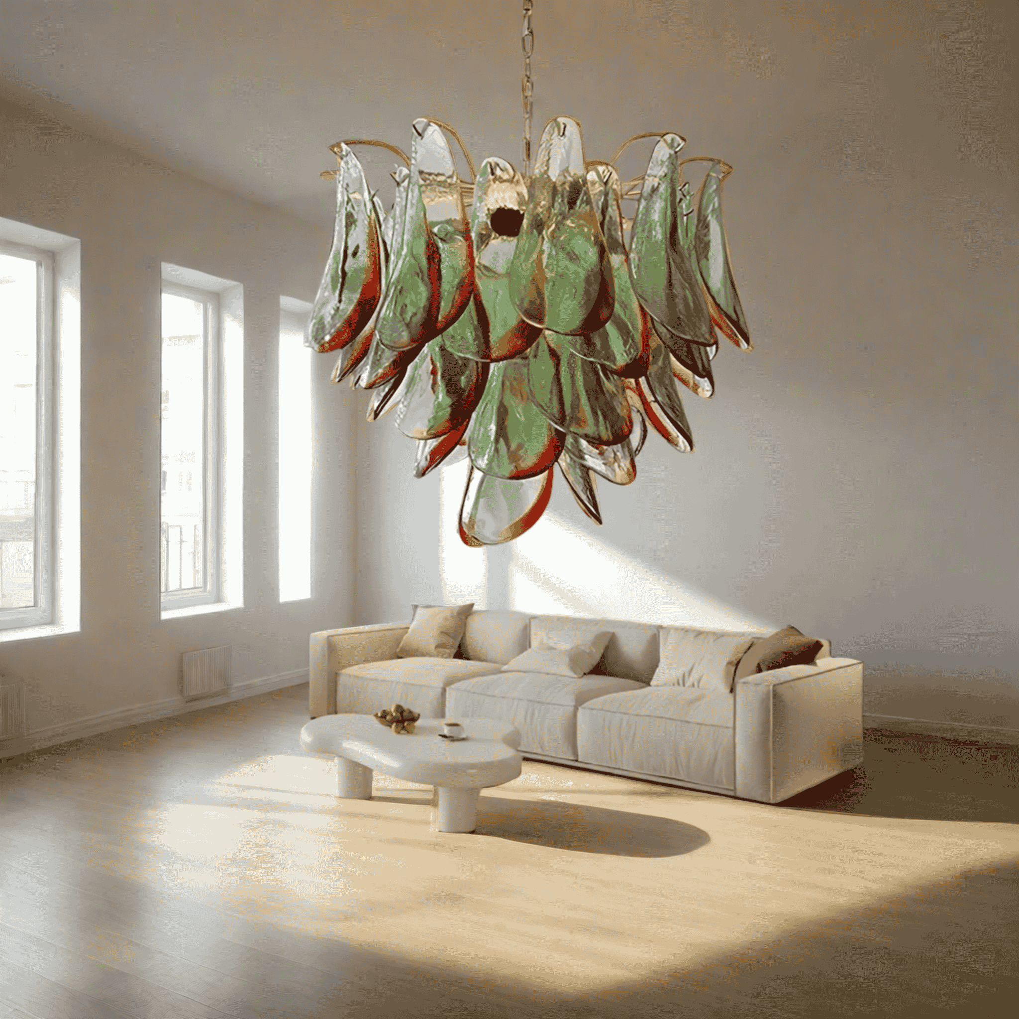 Nordic K9 Crystal Glass Chandelier with Gold Frame, Chandeliers, Klarglod Dimmable