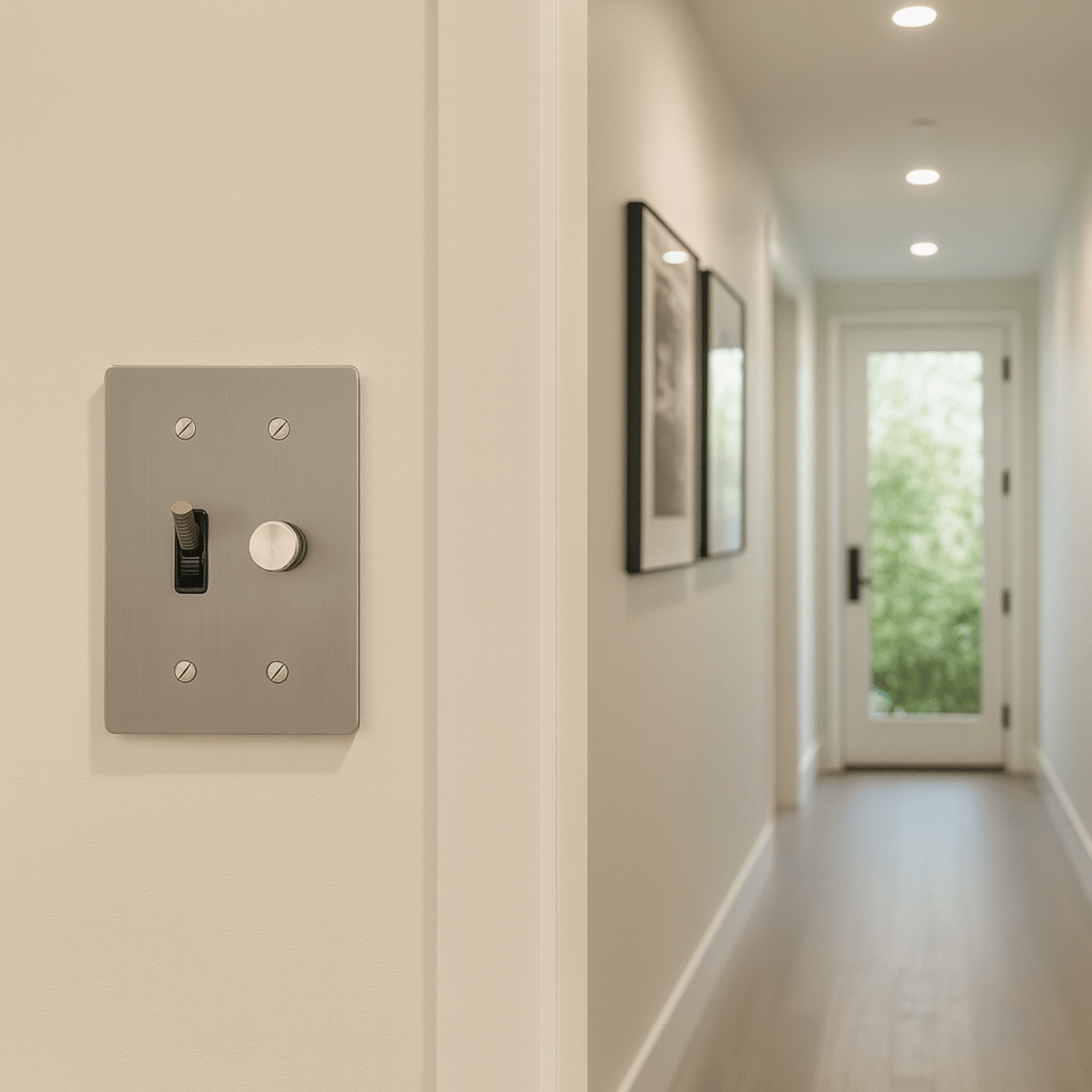 Knappa 2-Gang Brass Dimmer Toggle Wall Switch, Single-Pole Switches,