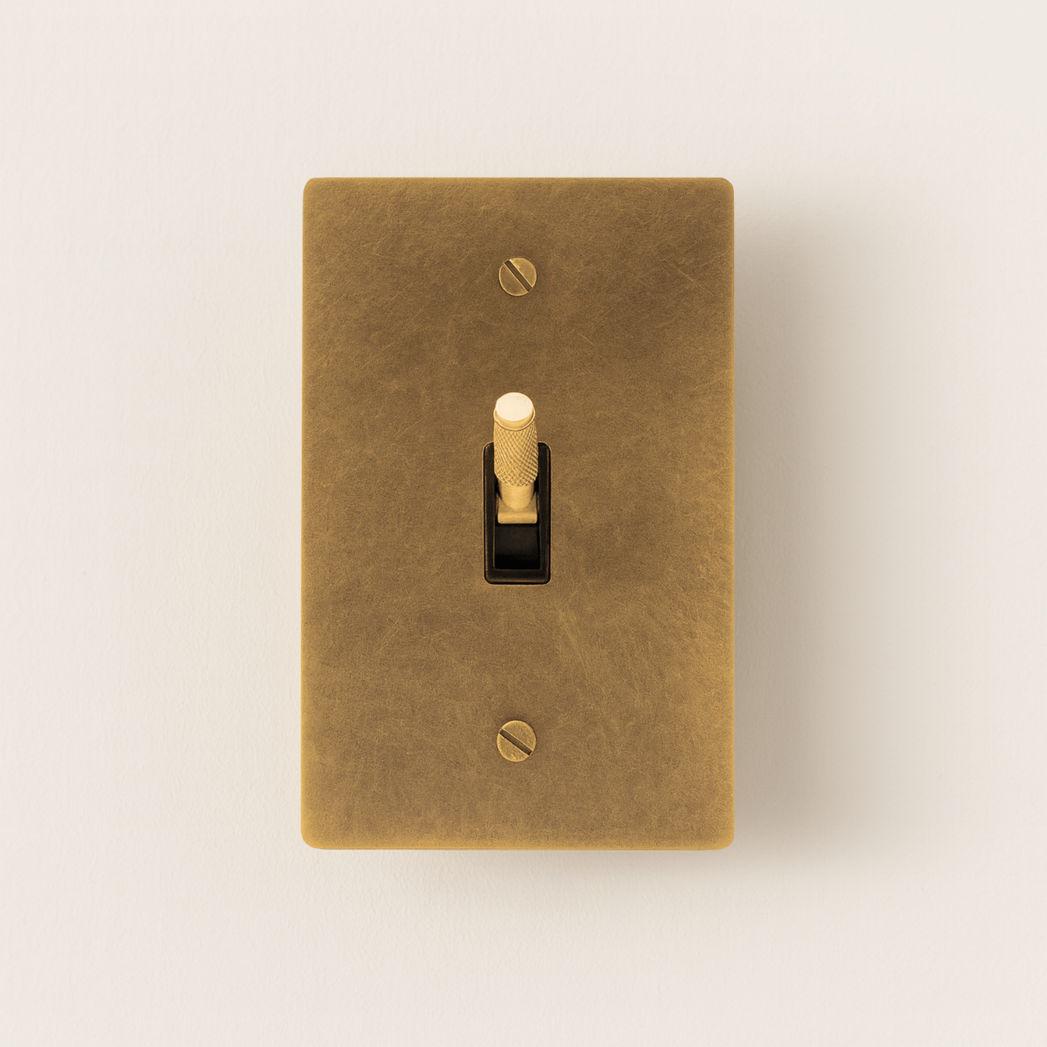 Decorative Brass Toggle Switch Panel | UL Certified, 1TOGGLE, Single-Pole Switches, Knappa