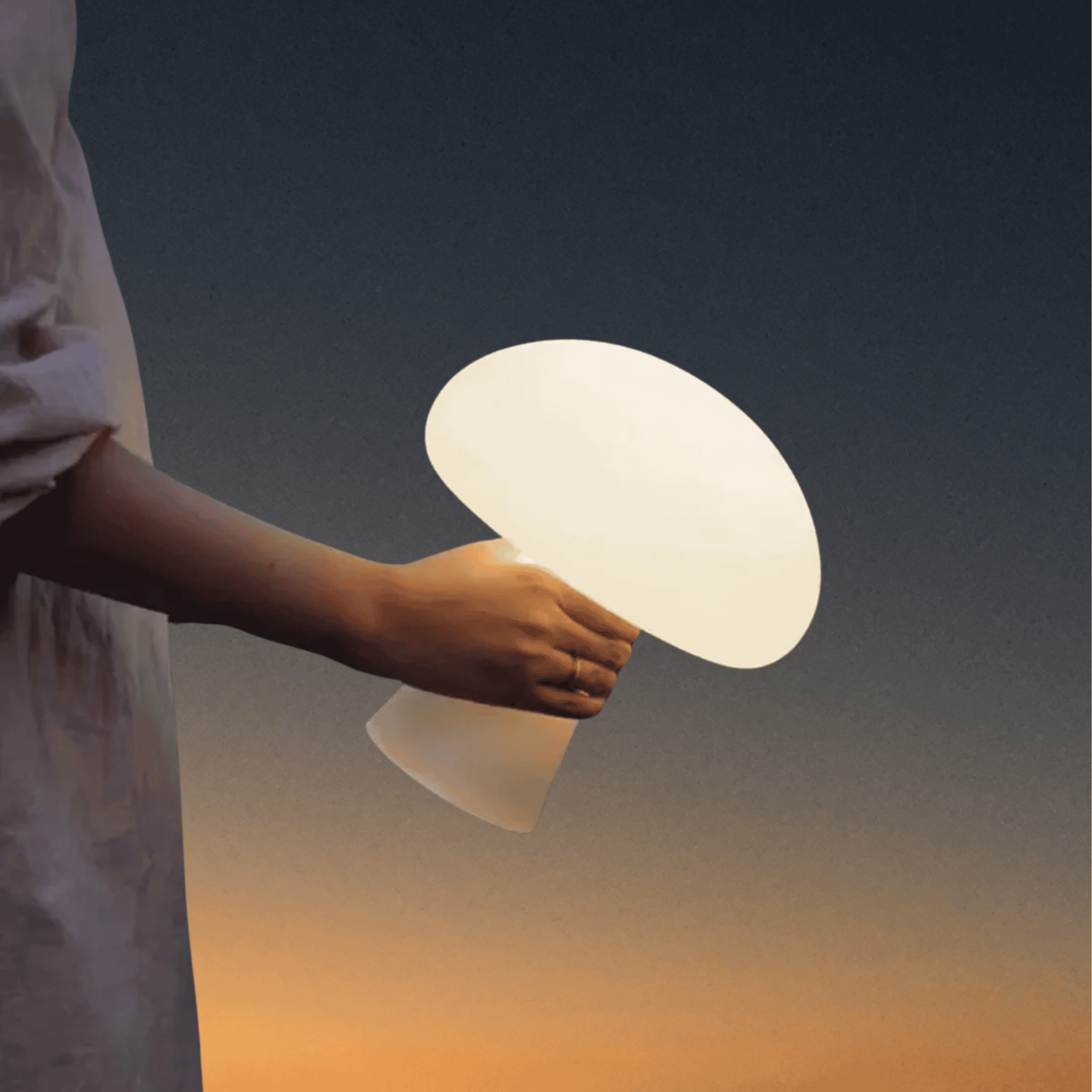 Mushroom Table Lamp Dimmable Cordless Rechargeable, Desk Lamps, Knopp