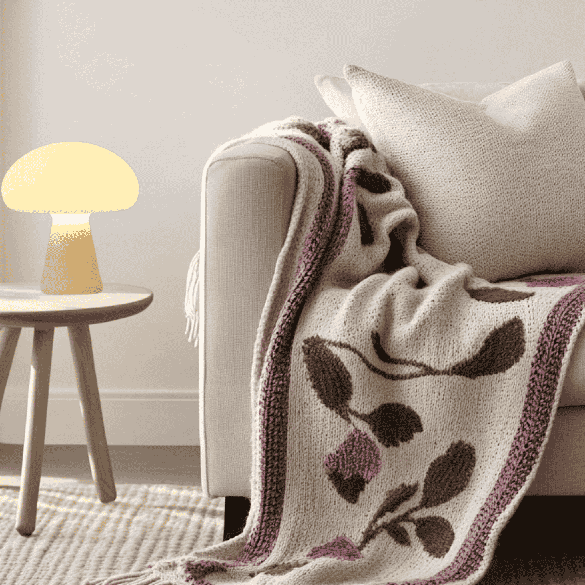 Mushroom Table Lamp Dimmable Cordless Rechargeable, Desk Lamps, Knopp