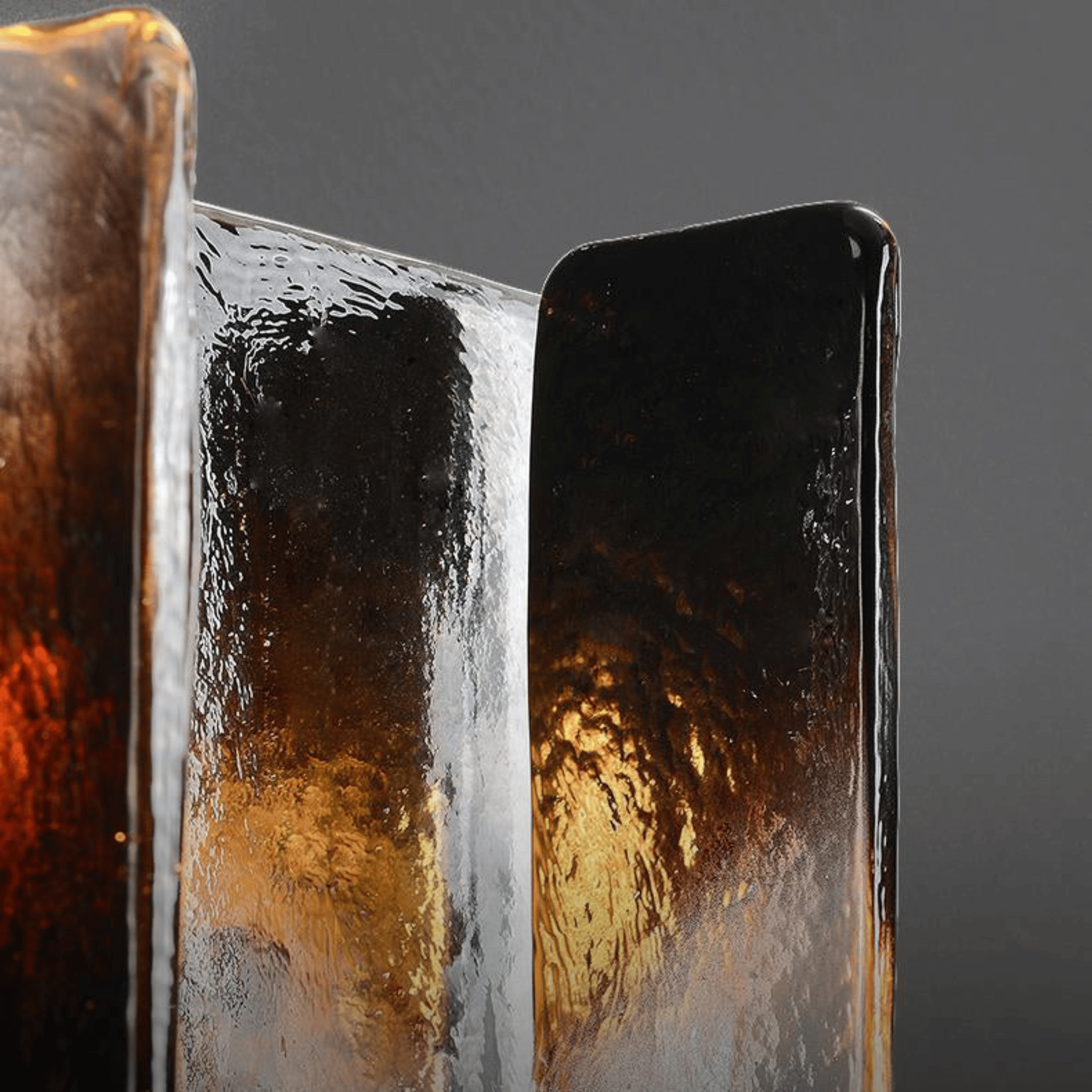 Retro French Glass Wall Lamp - Vintage Copper Sconce, Light Fixtures, Korveld Stained