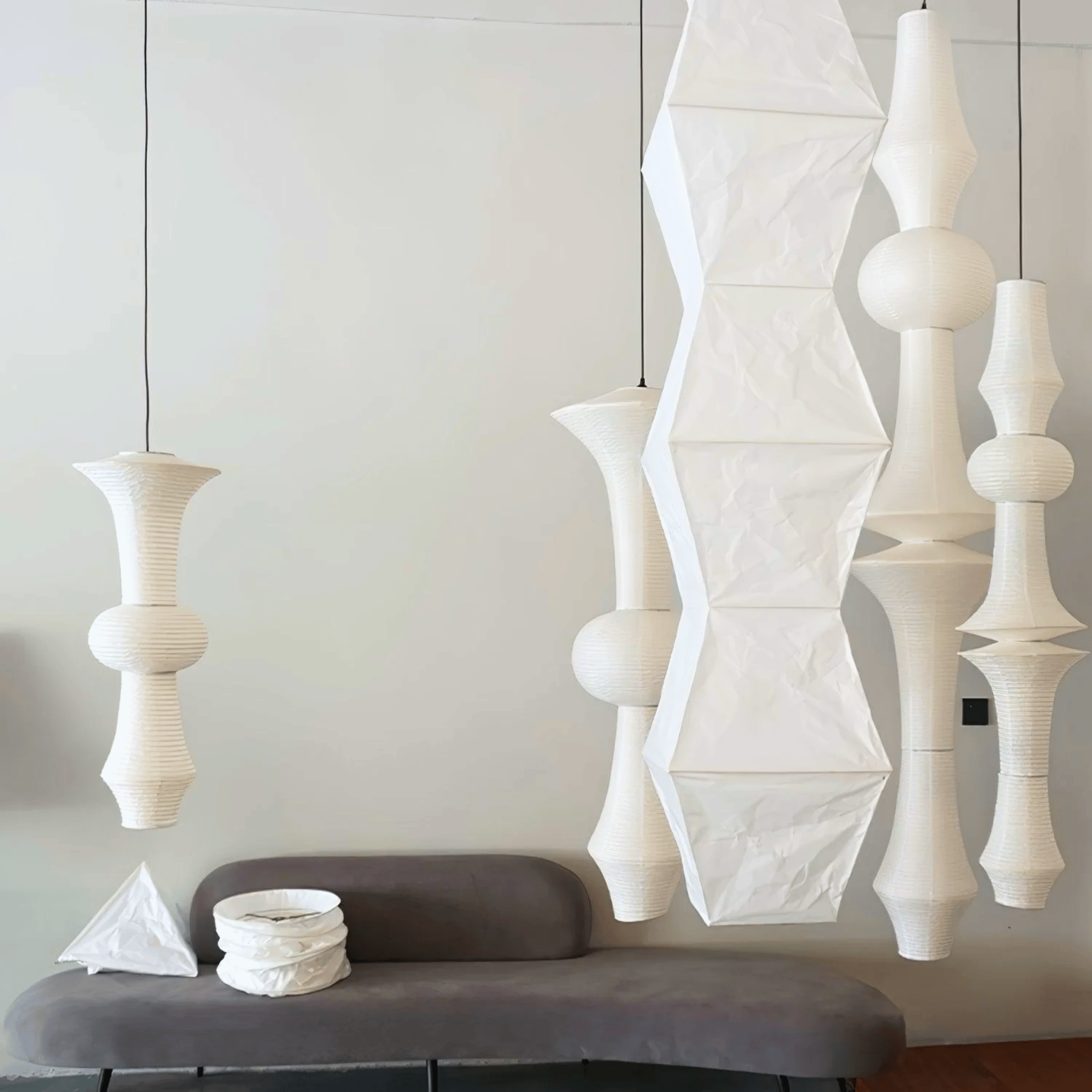 Kvara Washi Paper Pendant Light for Japandi - Skonne, Ceiling Fixtures, Nordic