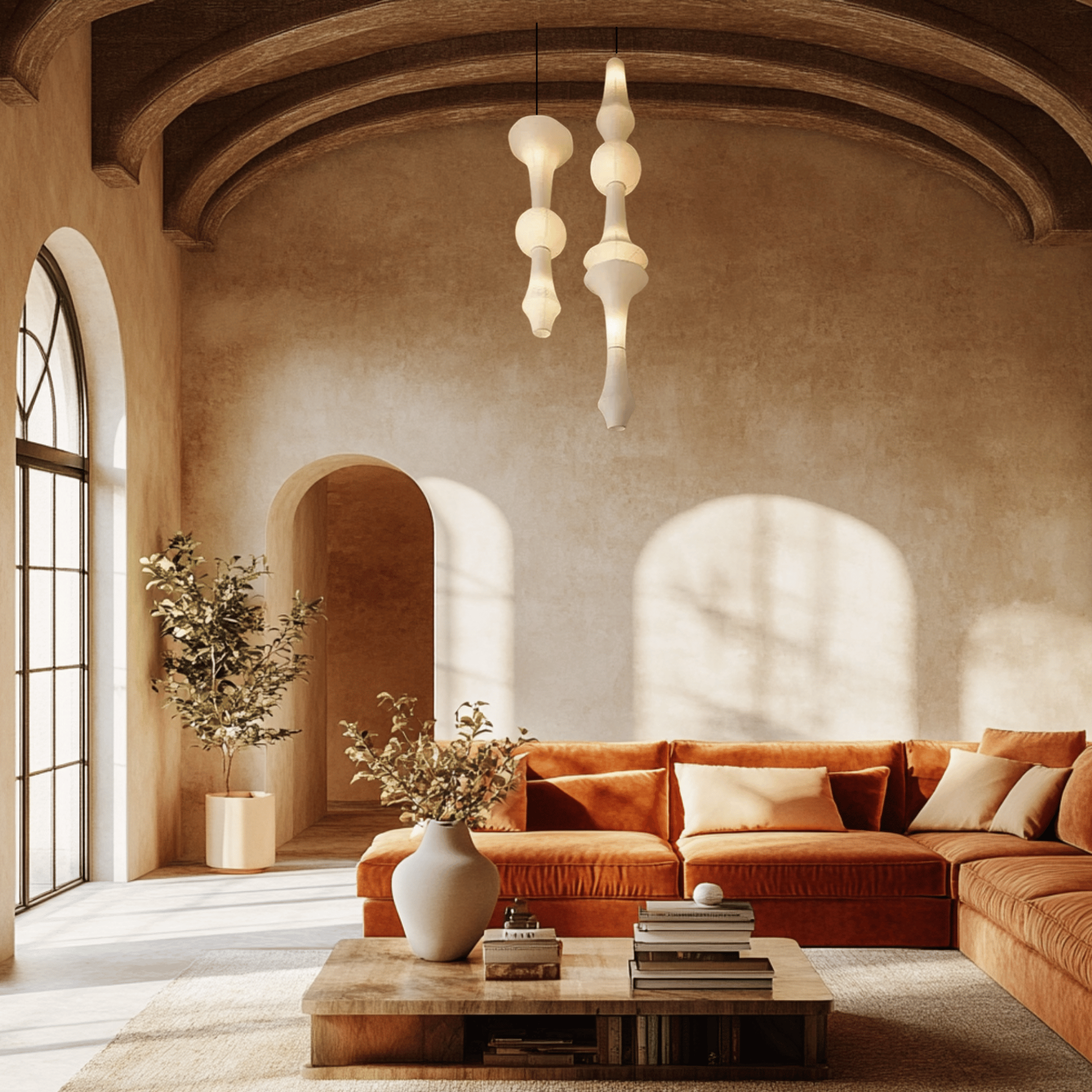 Kvara Washi Paper Pendant Light for Japandi - Skonne, Ceiling Fixtures, Nordic