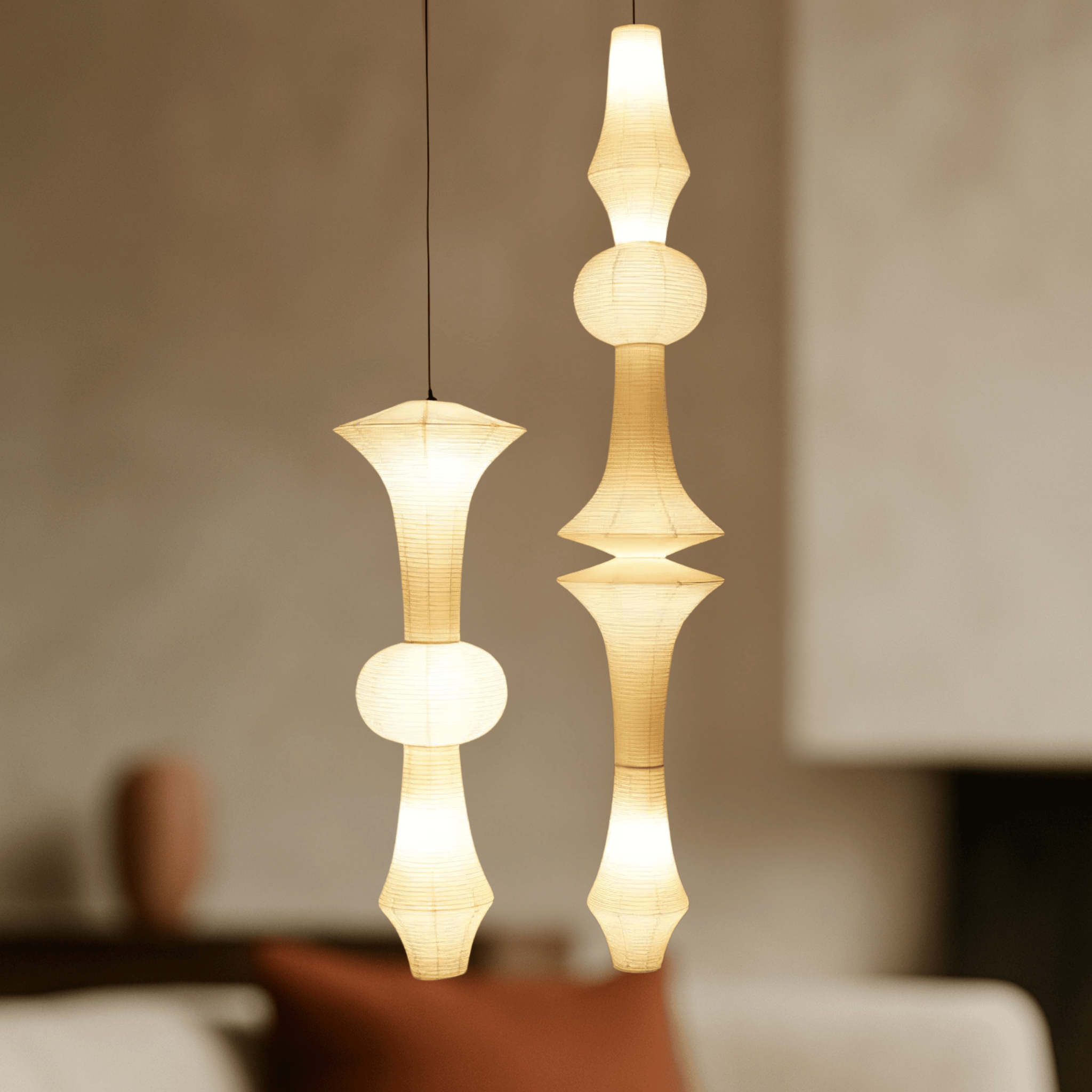 Kvara Washi Paper Pendant Light for Japandi - Skonne, Ceiling Fixtures, Nordic