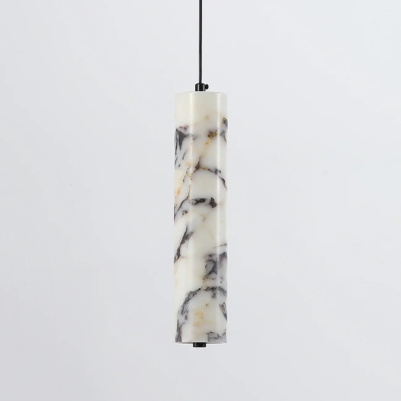 Black Natural Stone Pendant Light – Nordic Style, Ceiling Fixtures, Kvart Cylinder
