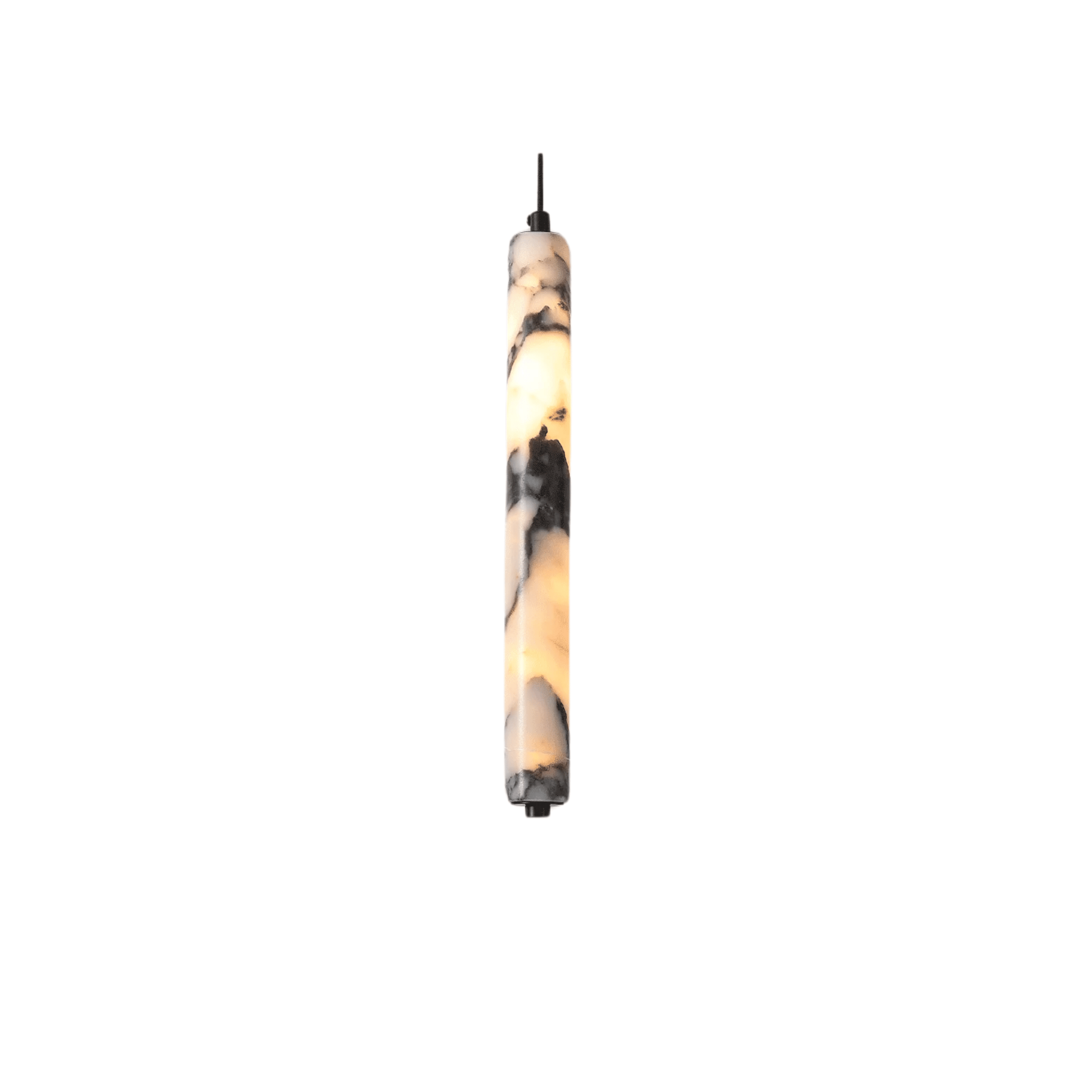 Black Natural Stone Pendant Light – Nordic Style, Ceiling Fixtures, Kvart Cylinder
