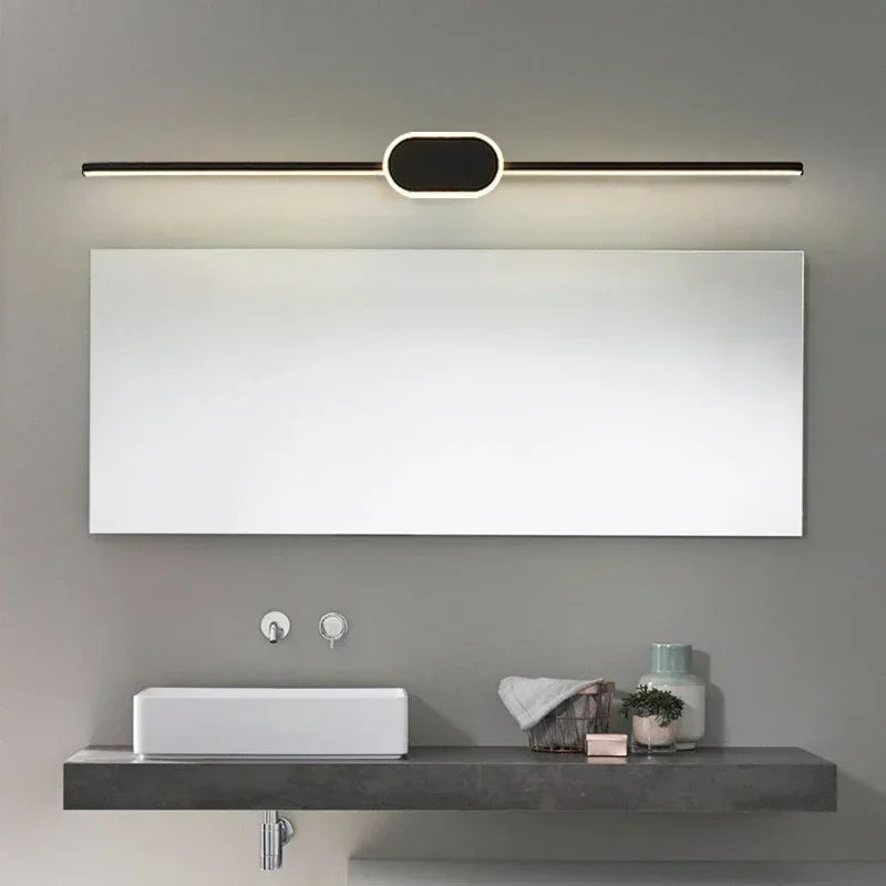 Kveld Black LED Wall Sconce for Mirrors and Vanity, Light Fixtures, Minimalist Mirror