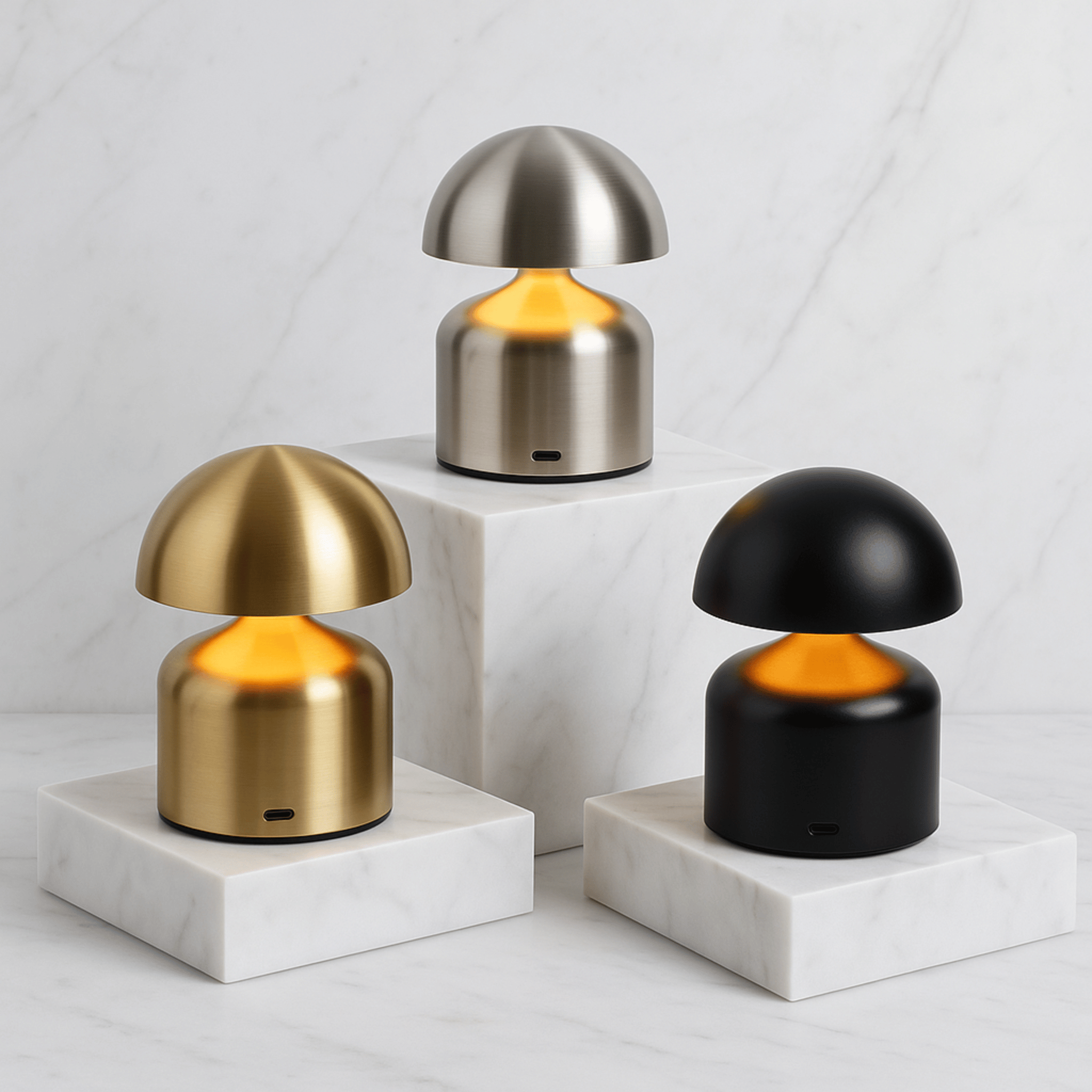 Kveld Touch Table Lamp — Rechargeable 3-Color LED, Lamps, Cordless with 3 Color Modes