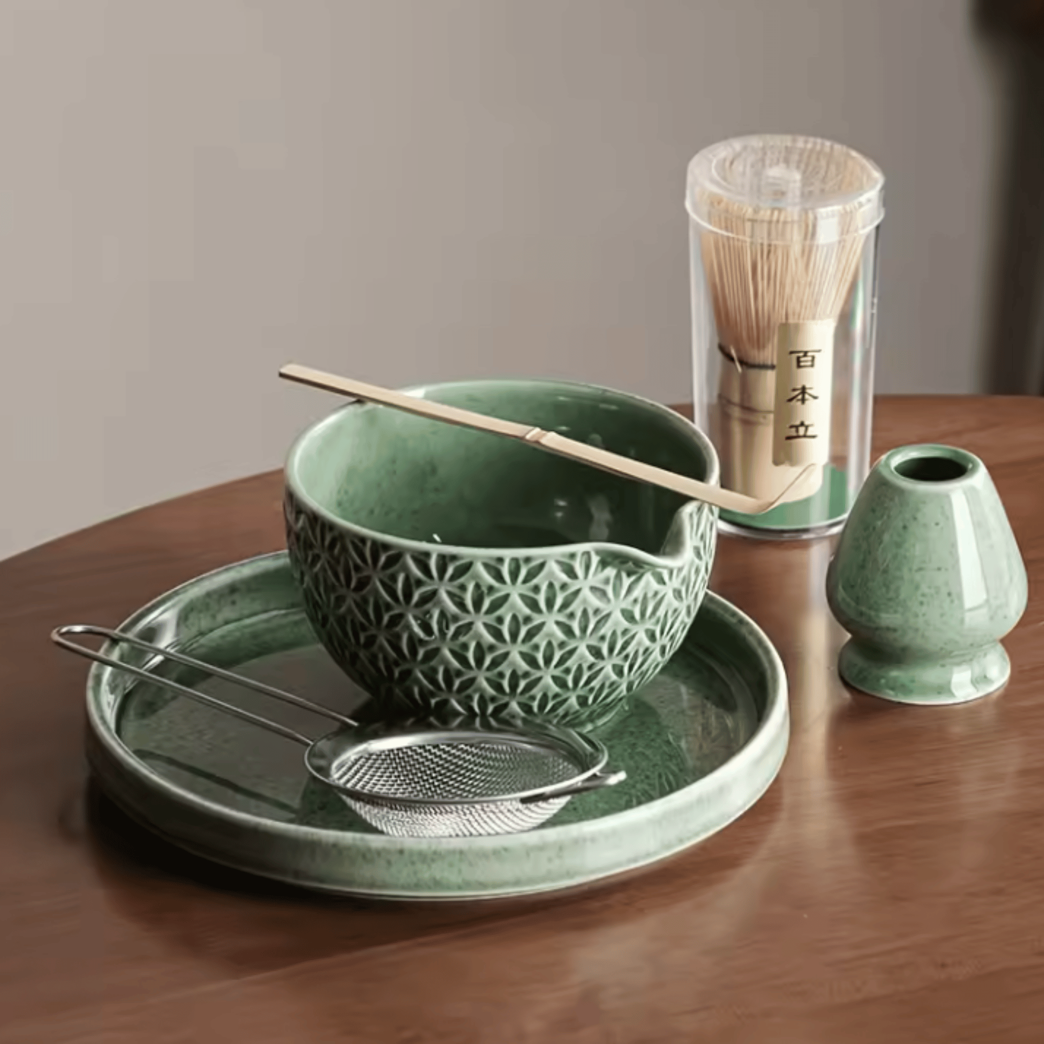 Japanese Ceramic Matcha Tea Set with Bamboo Whisk, Sets, Kveld Tools
