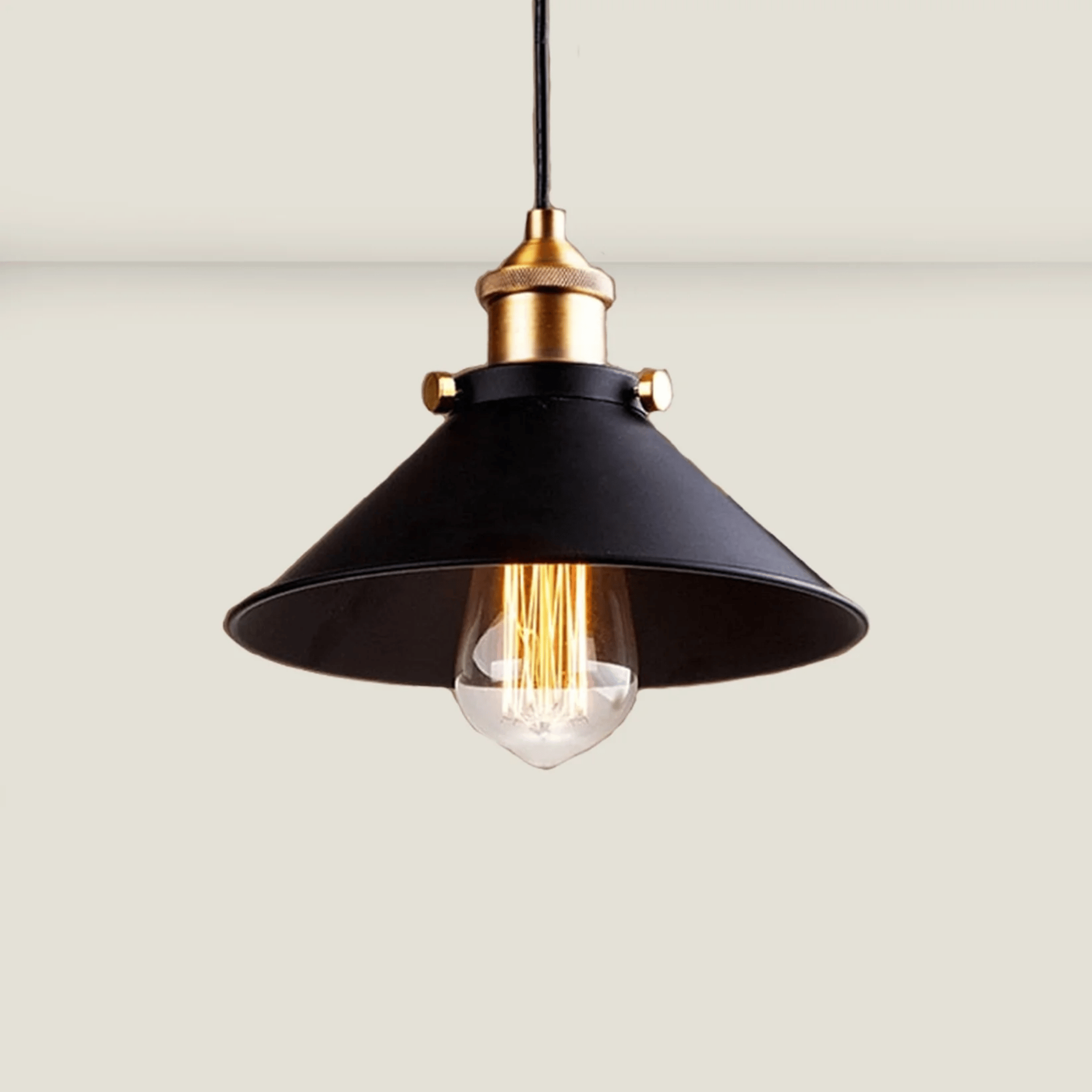 Kveld Industrial Iron Pendant Light Vintage Style, Ceiling Fixtures, Retro Lamp for Loft Spaces