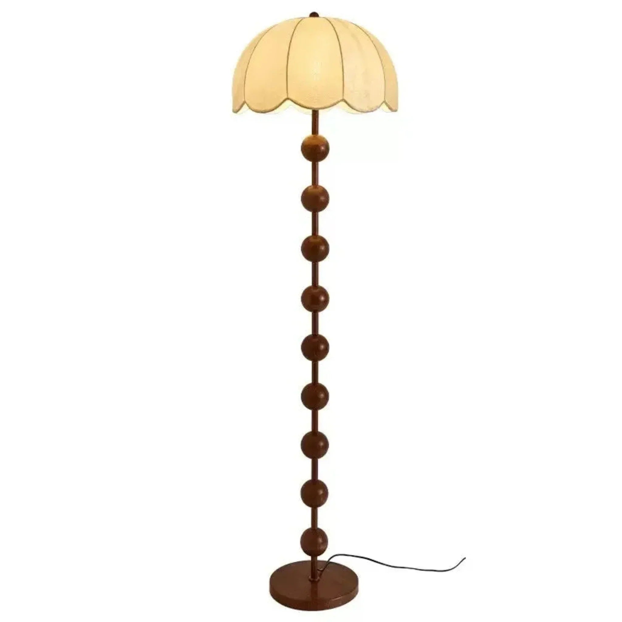 Kveld Nordic Mushroom Floor Lamp Warm Ambient Glow, Lamps, Scandinavian Walnut