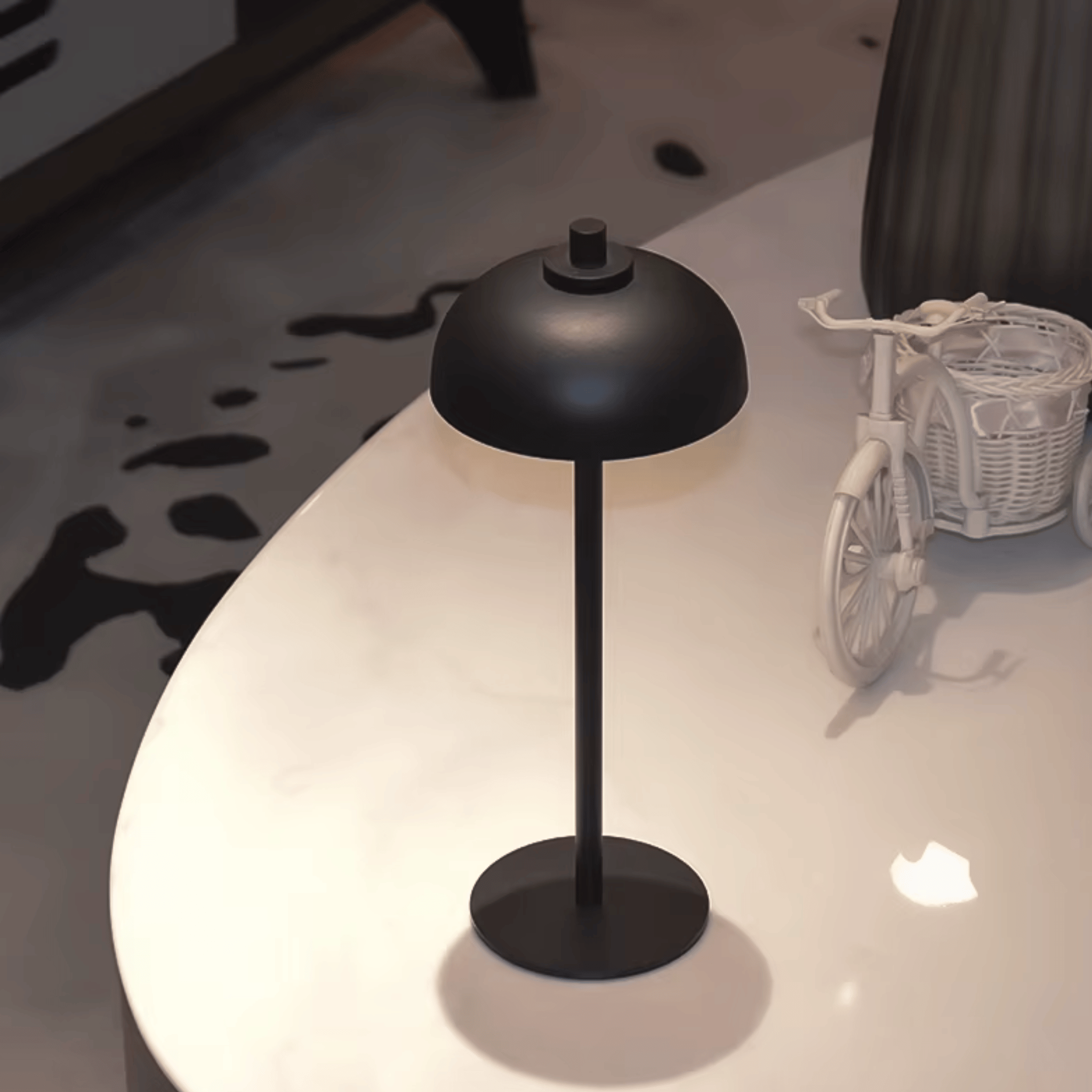 Kvelda Cordless Dimmable Touch Table Lamp – Black, Lamps