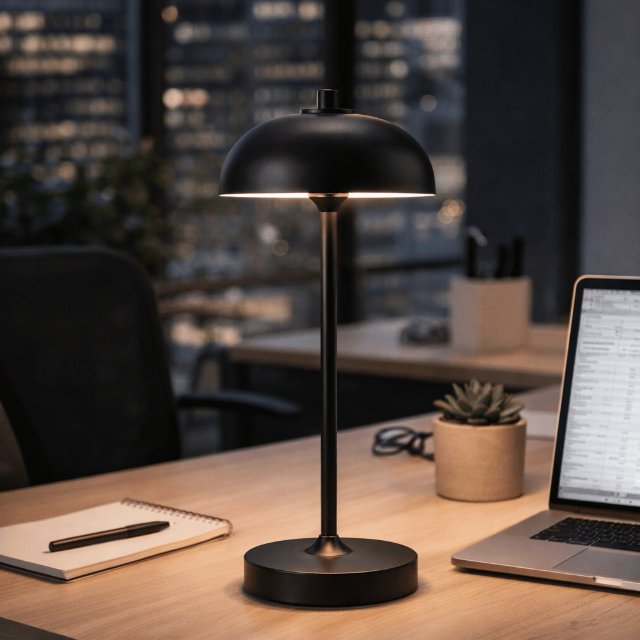 Kvelda Cordless Dimmable Touch Table Lamp – Black, Lamps
