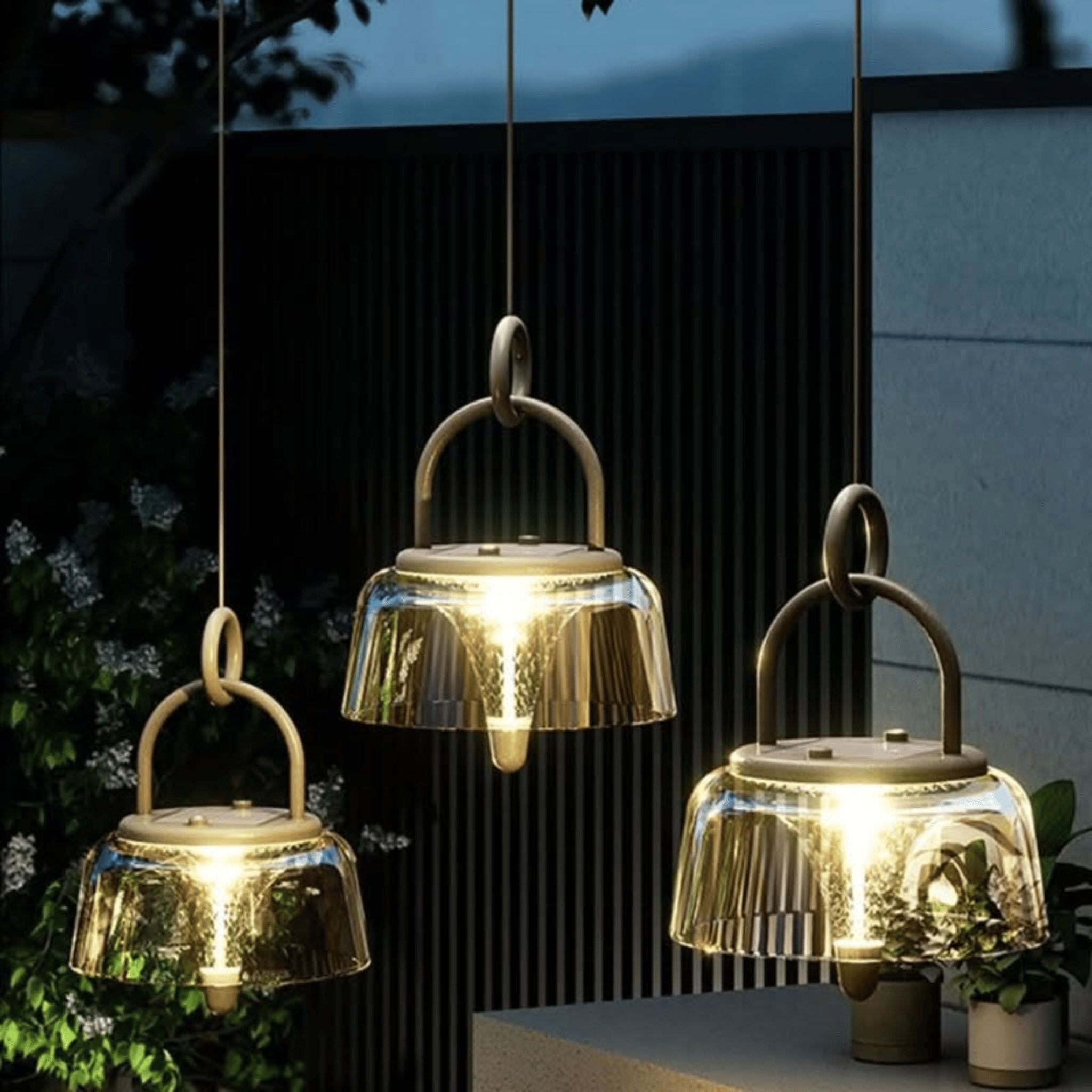 Solar Outdoor LED Patio Lantern Waterproof Skonne, Landscape Pathway Lighting, Kvelda IP65