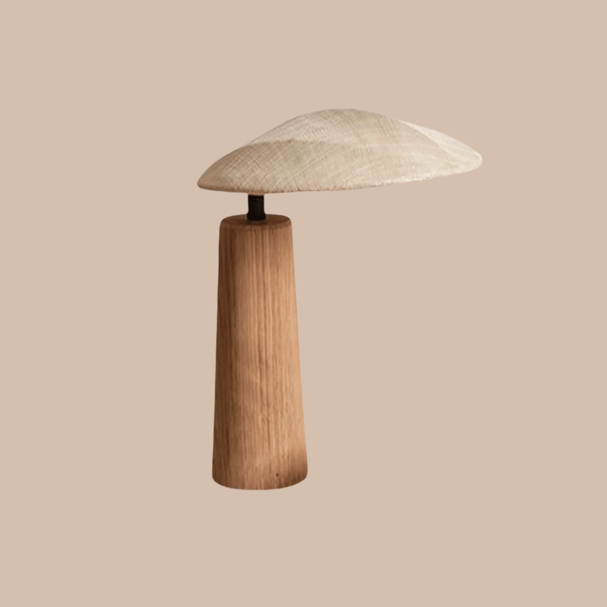Kveldro Wood Table Lamp – Nordic Wabi-Sabi Design, Lamps, Solid Natural and Linen