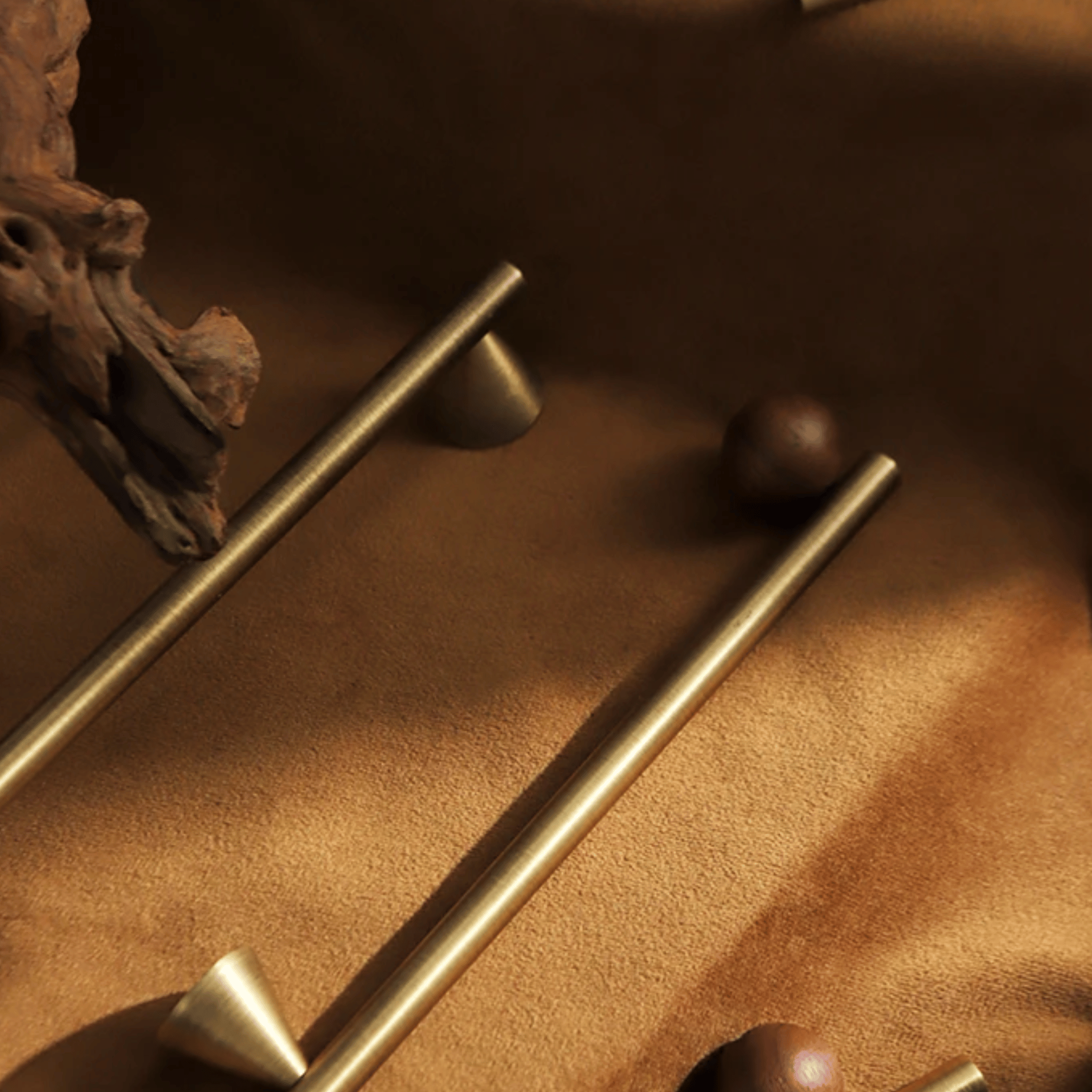 Brass Walnut Cabinet Pull Handles — Nordic Style, Medium Handle, Knobs &, Kvista