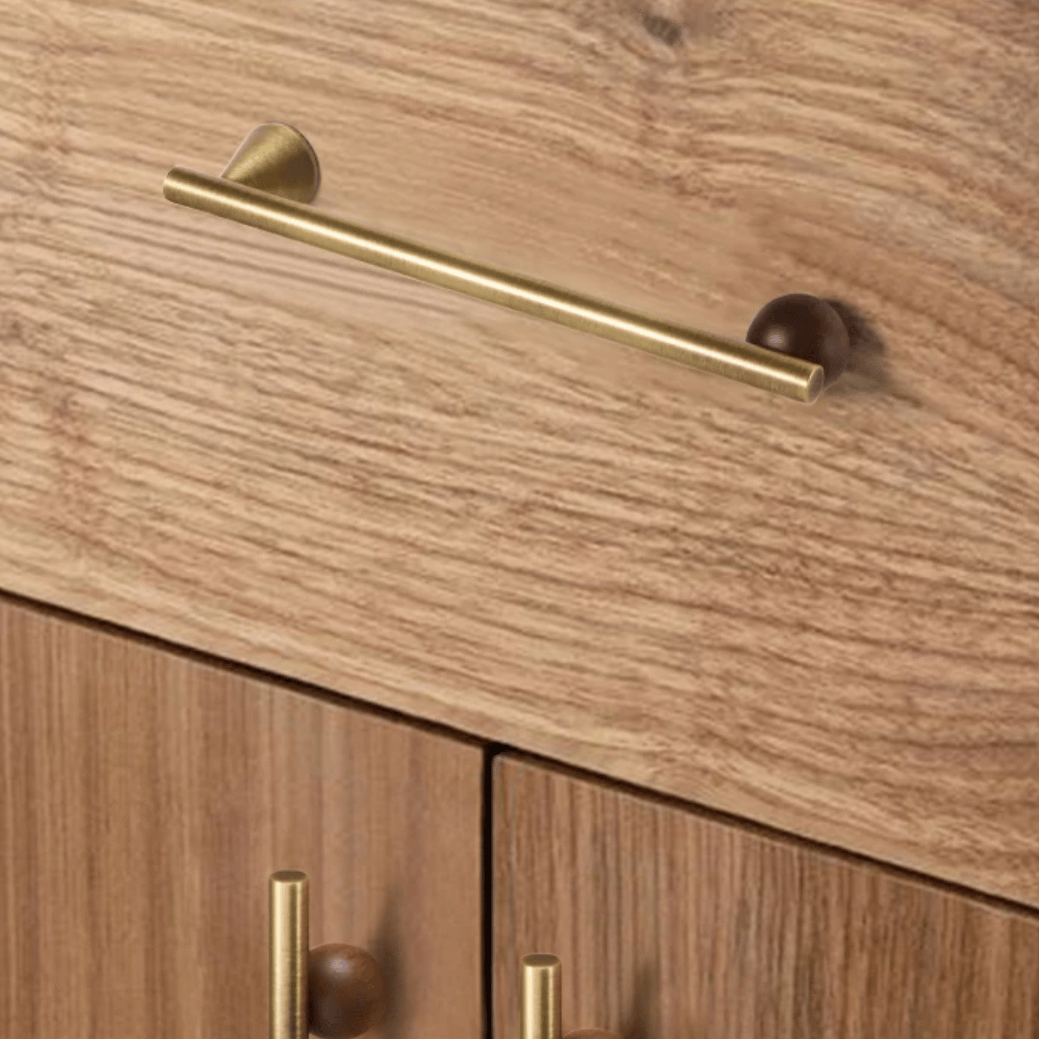 Brass Walnut Cabinet Pull Handles — Nordic Style, Small Handle, Knobs &, Kvista