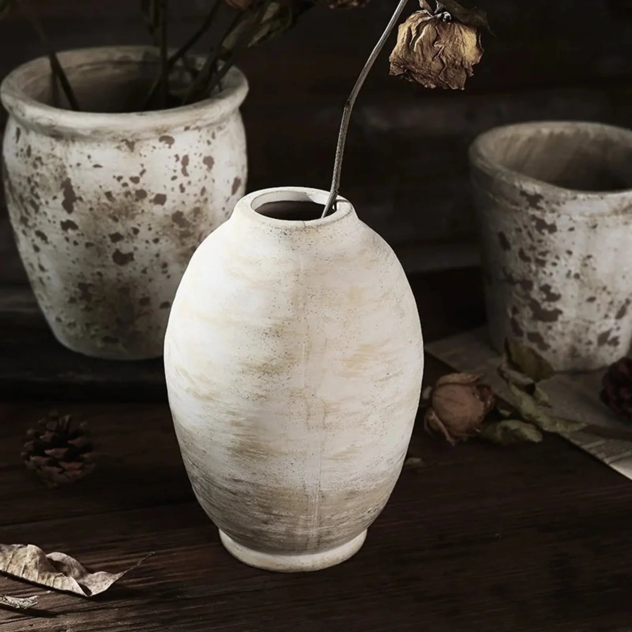 Leirvik Artisan Ceramic Vase for Nordic Home Decor, Vases, Rustic Handmade