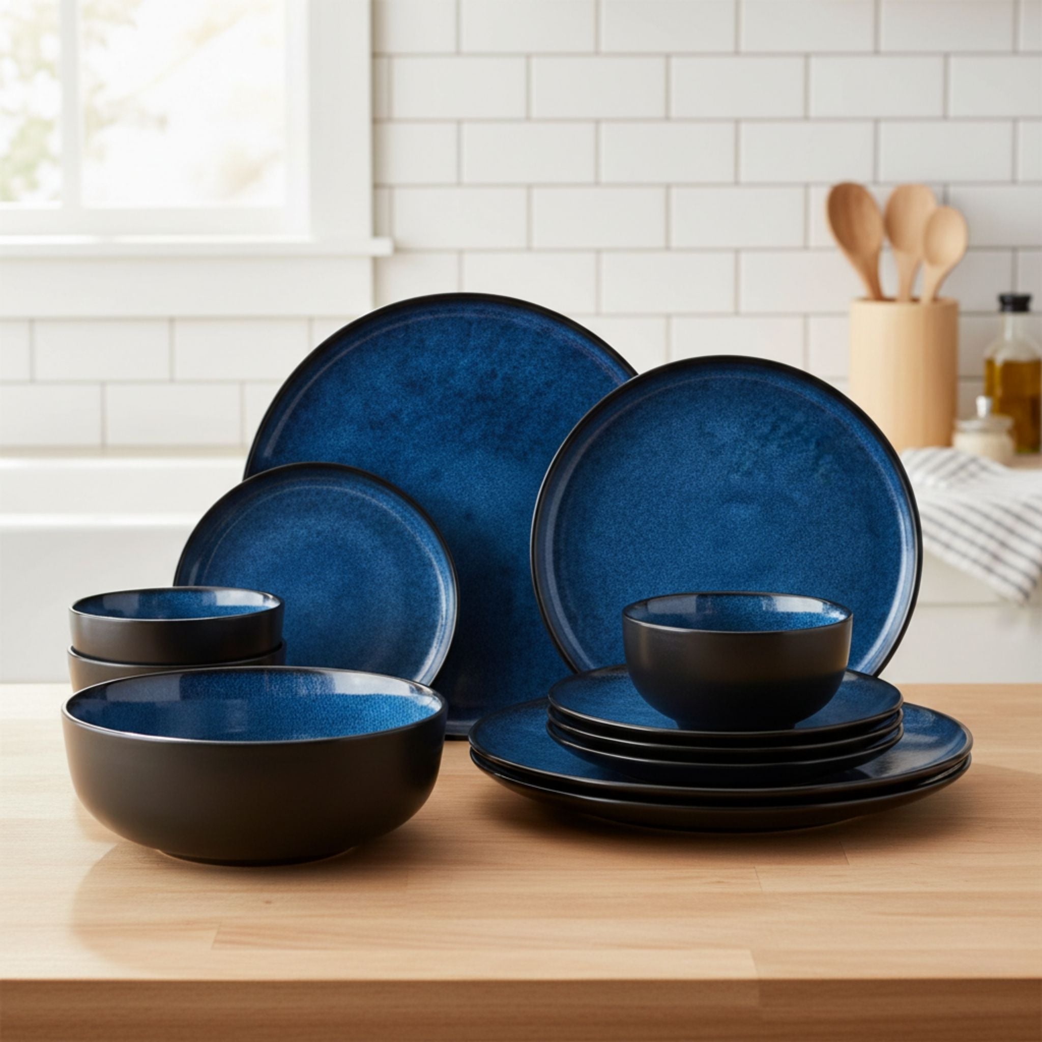 Nordic 16-Piece Ceramic Dinnerware Set by Skonne, Sets, Lera for Four