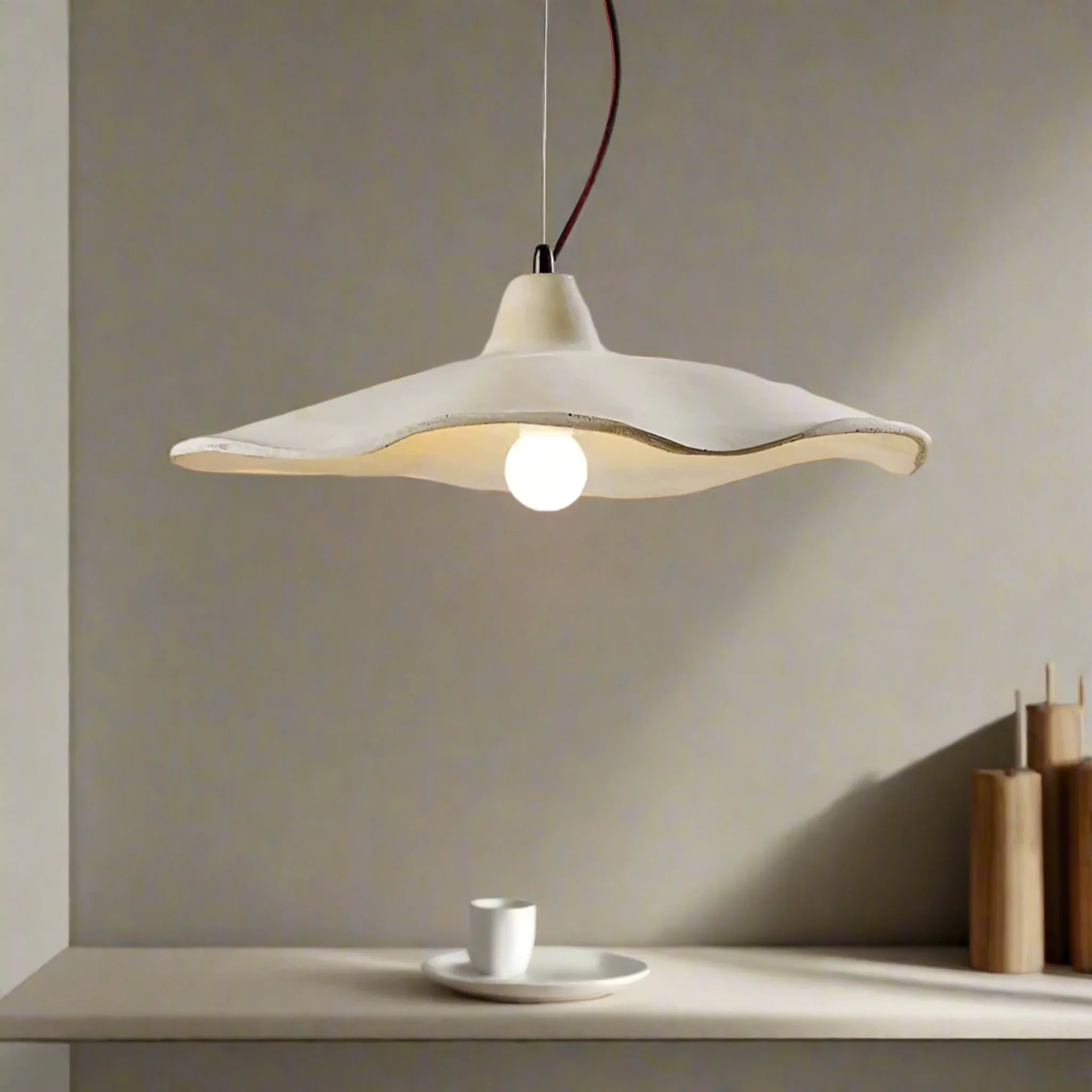 White Lotus Pendant Light — Minimalist LED Fixture, 16.5’’, Ceiling Fixtures, Lilja