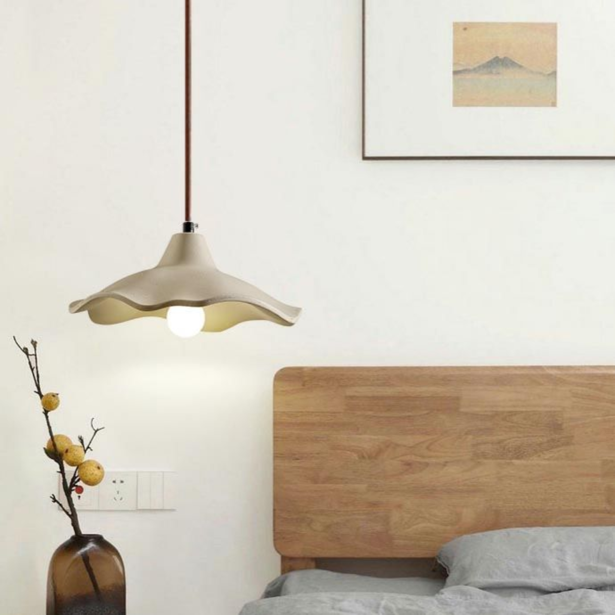 White Lotus Pendant Light — Minimalist LED Fixture, Ceiling Fixtures, Lilja