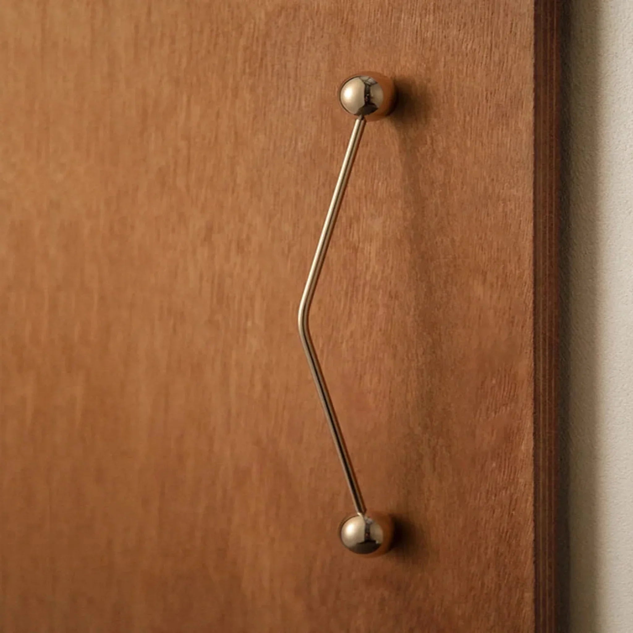 Linja Minimalist Solid Brass Pull Handle Titanium, Cabinet Knobs & Handles